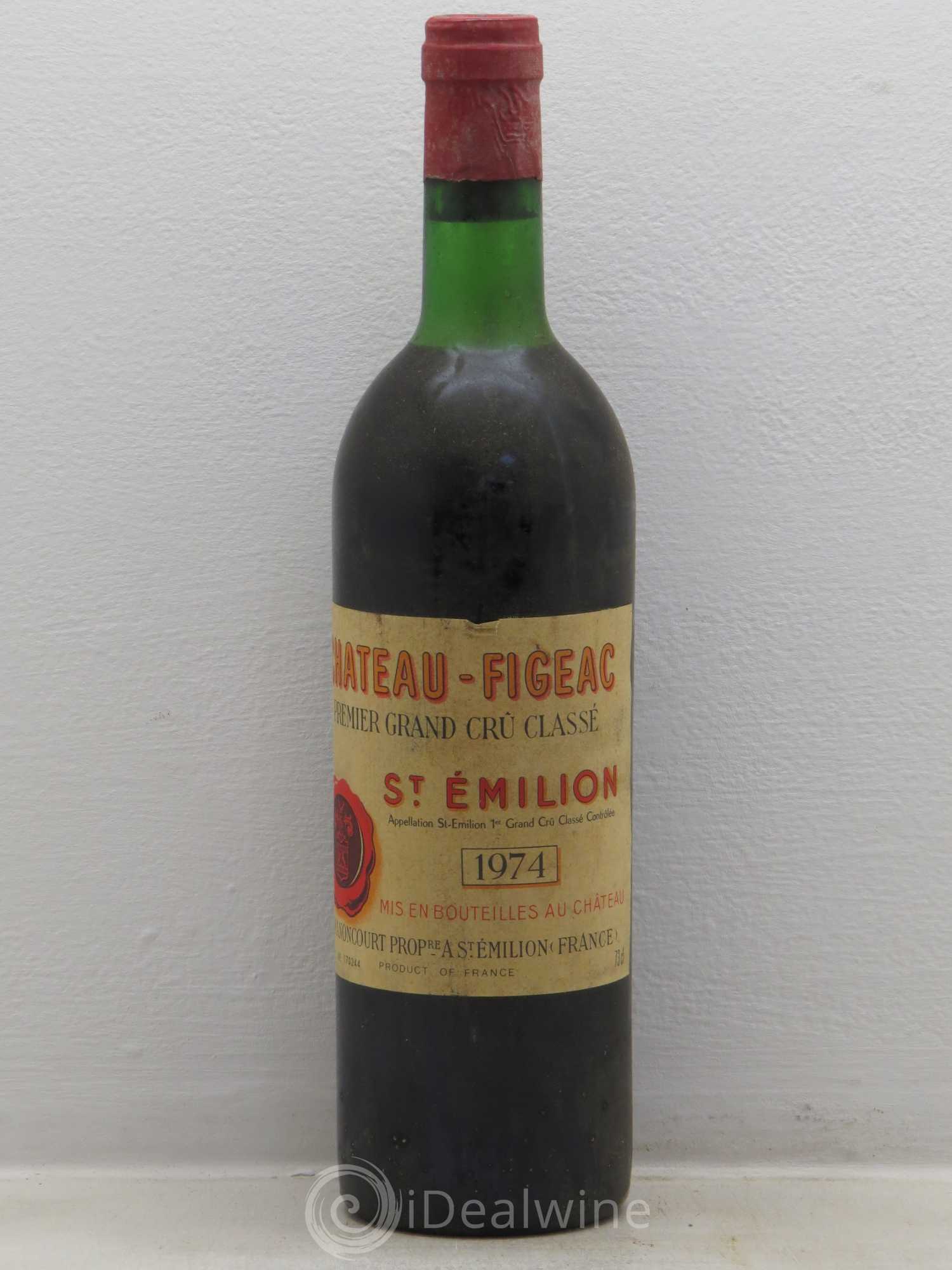 Château Figeac 1er Grand Cru Classé A 1974 - Lot de 1 bouteille - 0