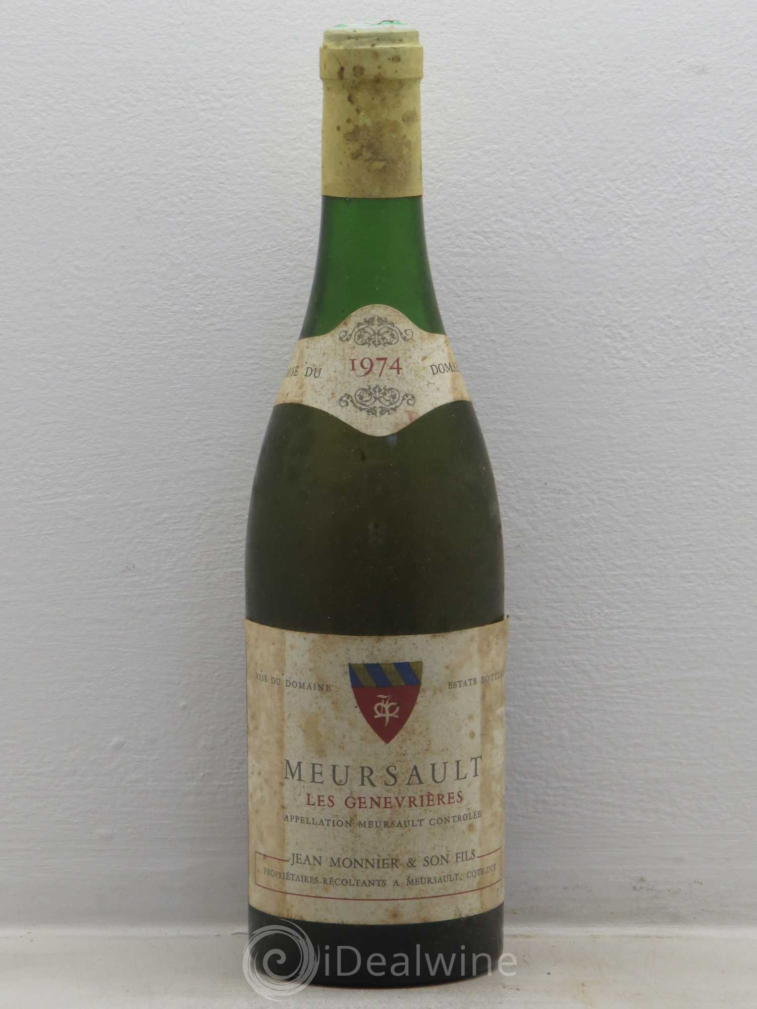 Meursault Les Genevrières Monnier 1974 - Posten von 1 Flasche - 0