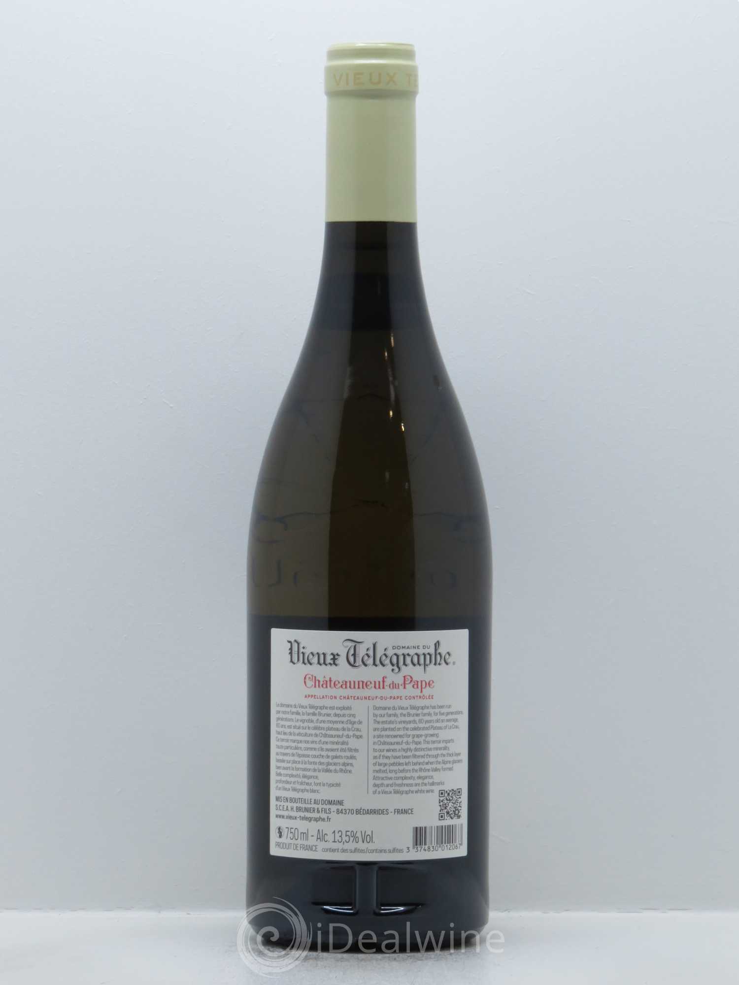 Châteauneuf-du-Pape Vieux Télégraphe (Domaine du) Vignobles Brunier 2015 - Lot de 1 bouteille - 1