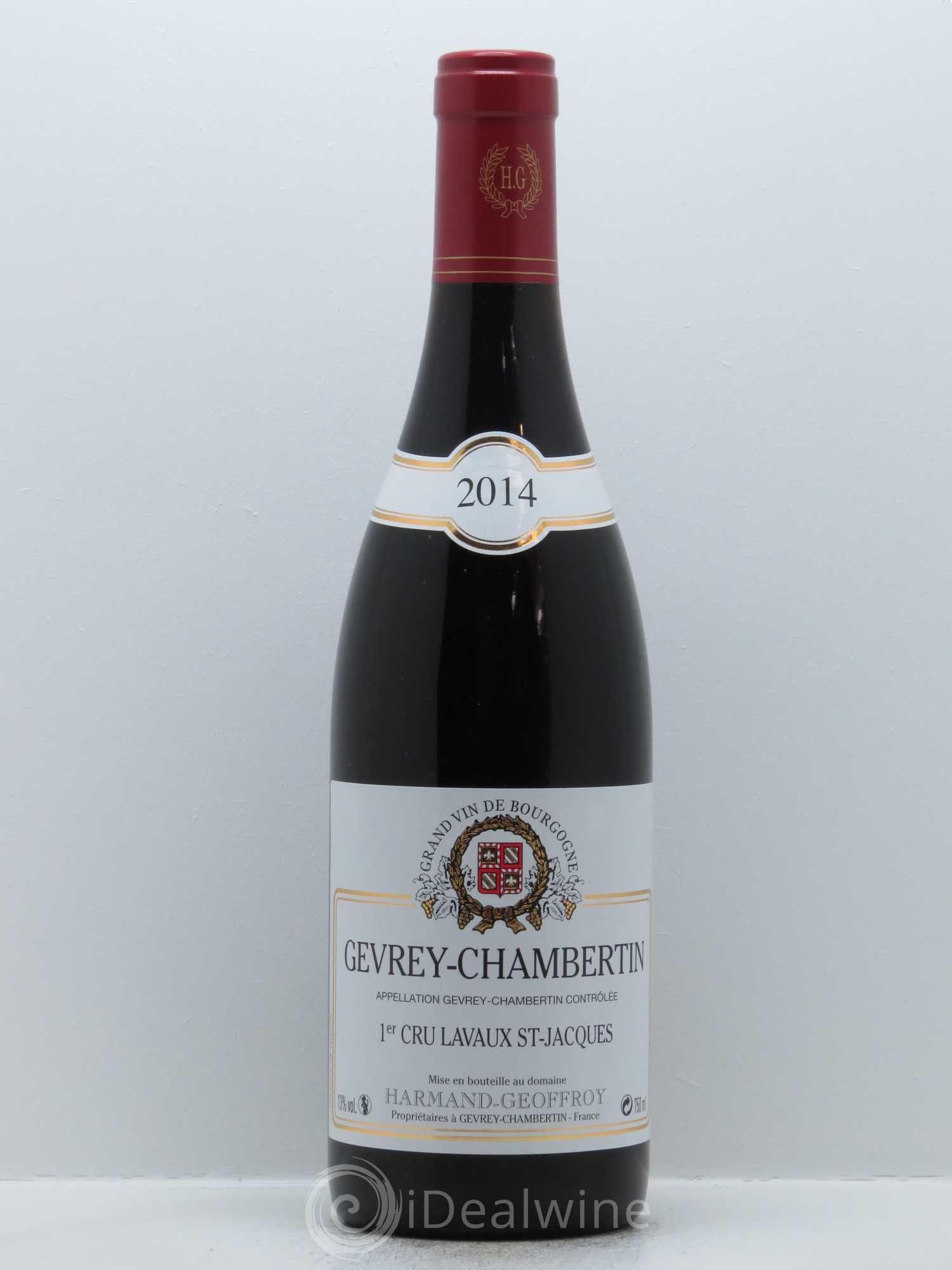 Gevrey-Chambertin 1er Cru Lavaux Saint Jacques Harmand-Geoffroy (Domaine) 2014 - Lot de 1 bouteille - 0