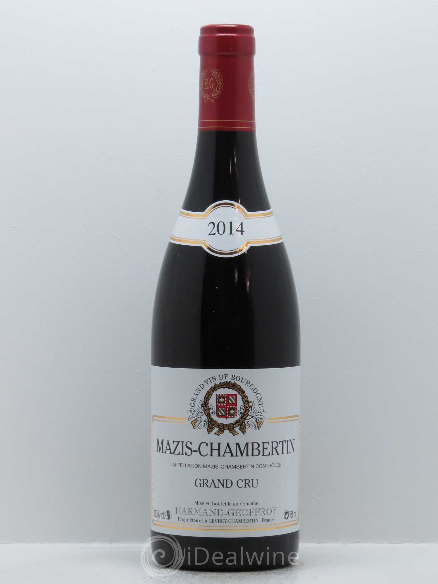 Mazis-Chambertin Grand Cru Harmand-Geoffroy (Domaine) 2014 - Lot de 1 bouteille - 0