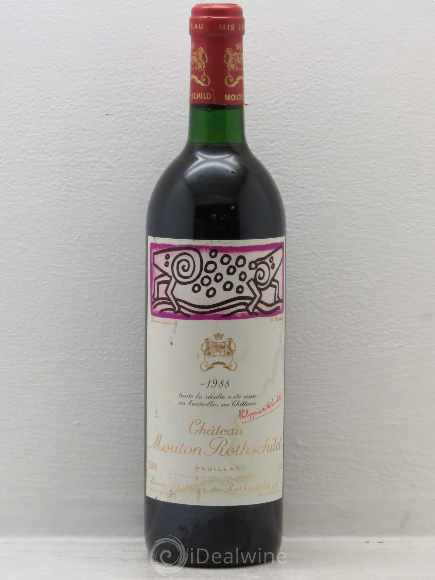 Château Mouton Rothschild 1er Grand Cru Classé 1988 - Lot de 1 bouteille - 0