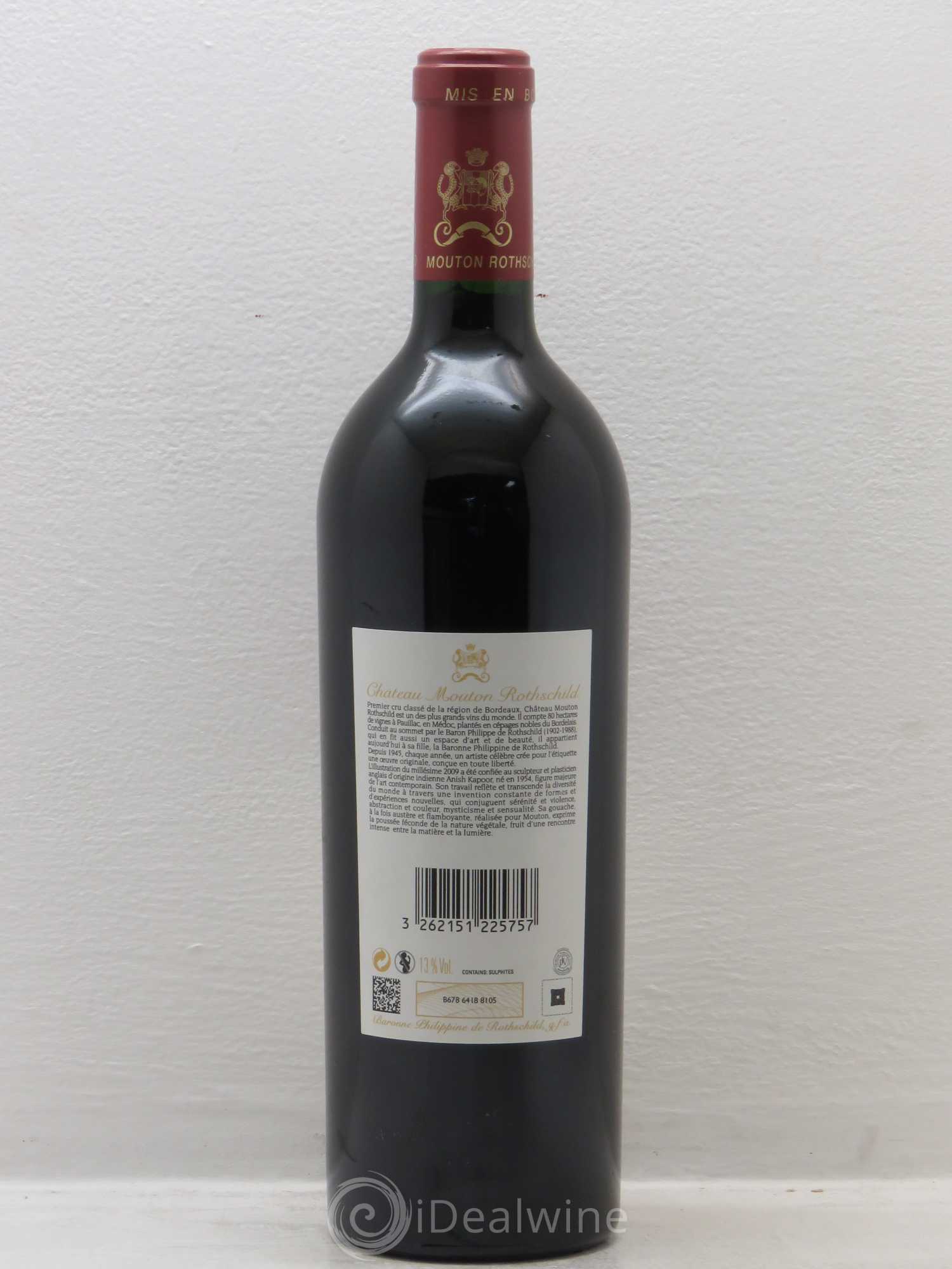 Château Mouton Rothschild 1er Grand Cru Classé 2009 - Lot de 1 bouteille - 1