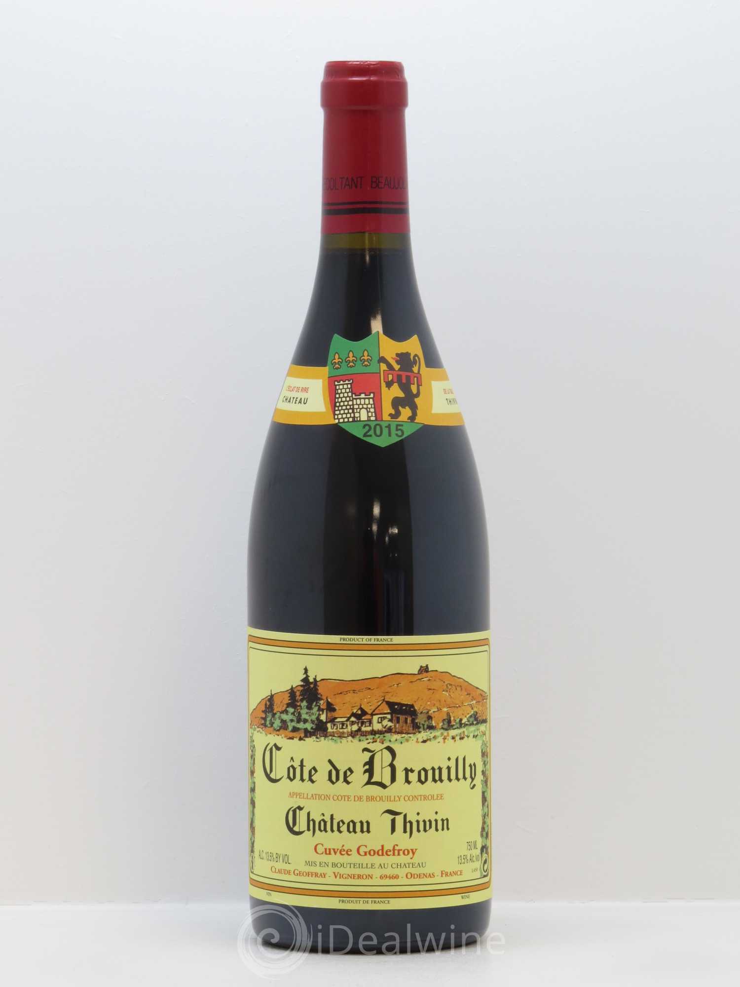 Côte de Brouilly Cuvée Godefroy Château Thivin 2015 - Lot de 1 bouteille - 0