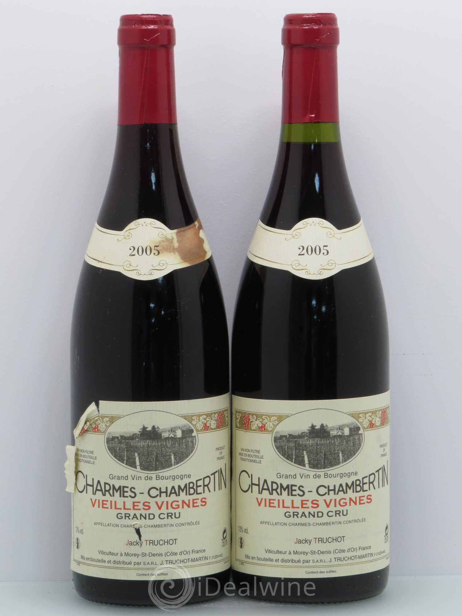 Charmes-Chambertin Grand Cru Vieilles Vignes Jacky Truchot 2005 - Lot de 2 bouteilles - 0