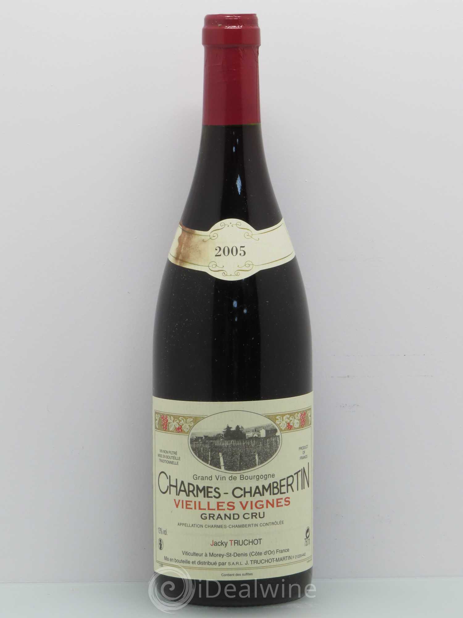 Charmes-Chambertin Grand Cru Vieilles Vignes Jacky Truchot 2005 - Lot de 1 bouteille - 0