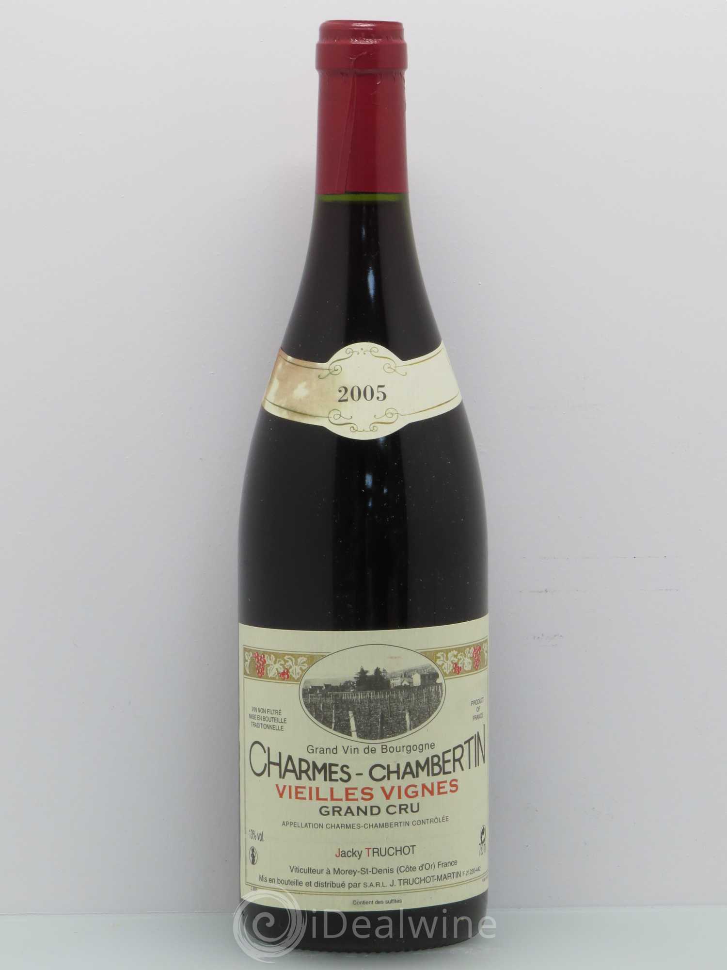 Charmes-Chambertin Grand Cru Vieilles Vignes Jacky Truchot 2005 - Lot de 1 bouteille - 0