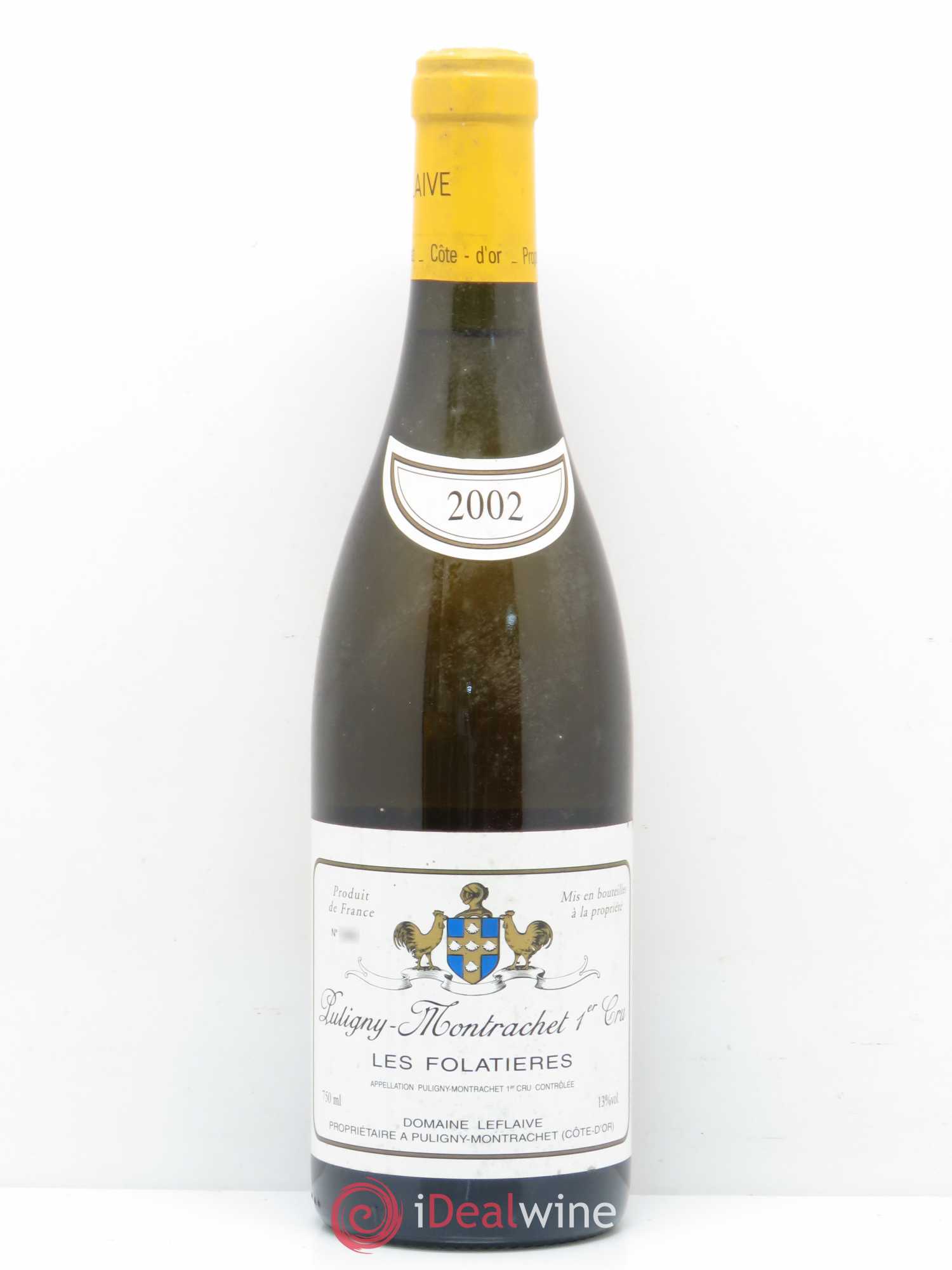 Puligny-Montrachet 1er Cru Les Folatières Leflaive (Domaine) 2002 - Lot de 1 bouteille - 0