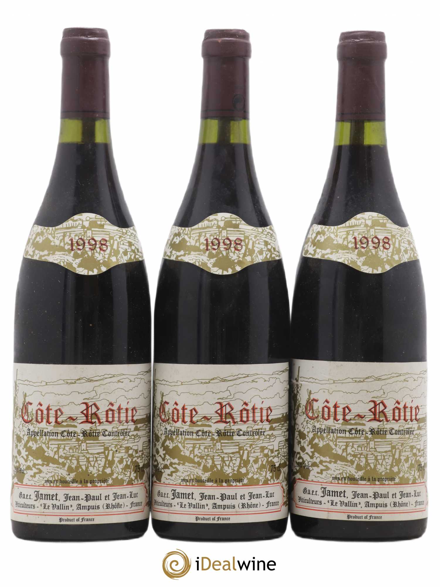 Côte-Rôtie Jamet (Domaine) 1998 - Lot de 3 bouteilles - 0