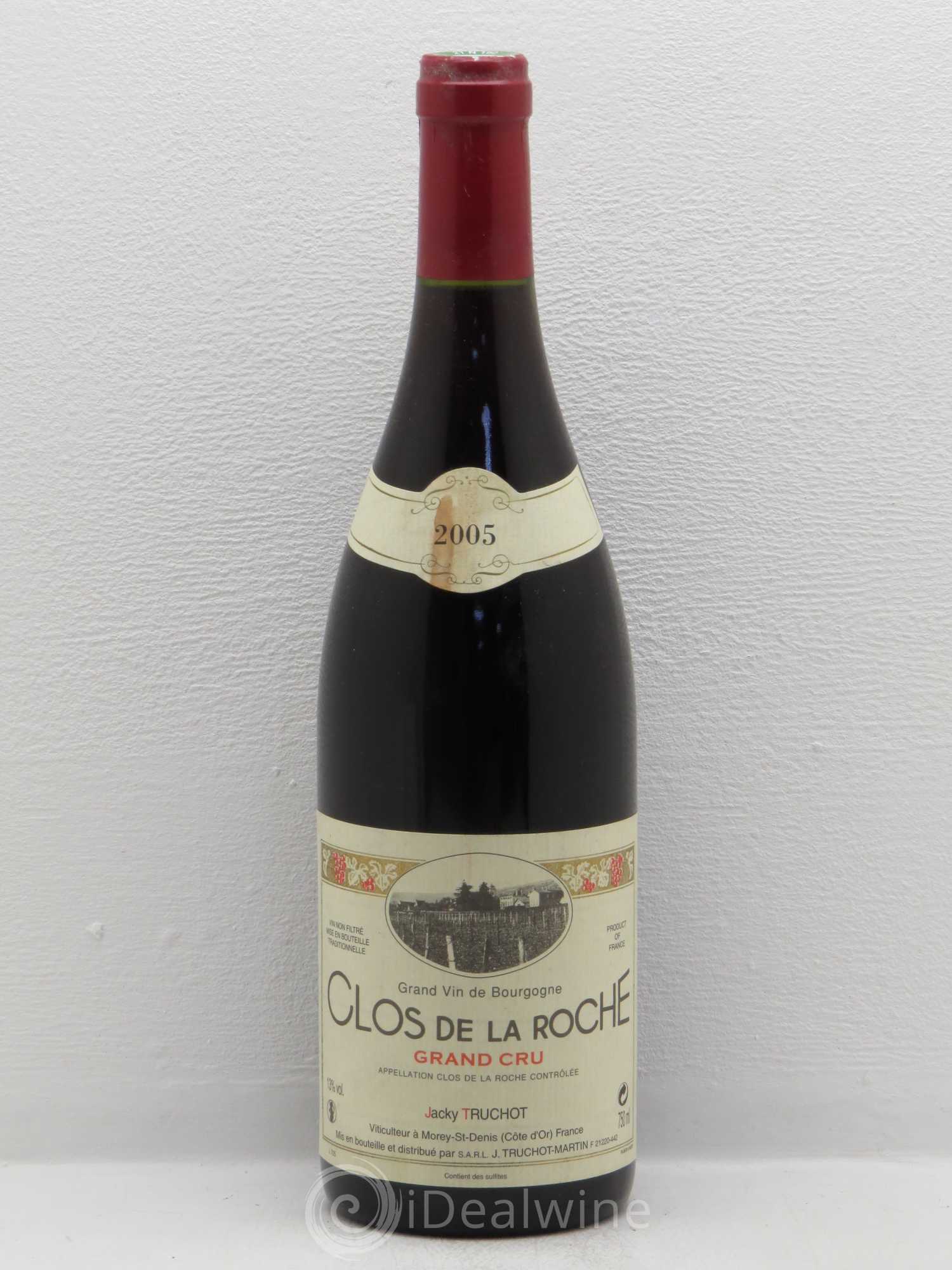 Clos de la Roche Grand Cru Jacky Truchot 2005 - Lot de 1 bouteille - 0