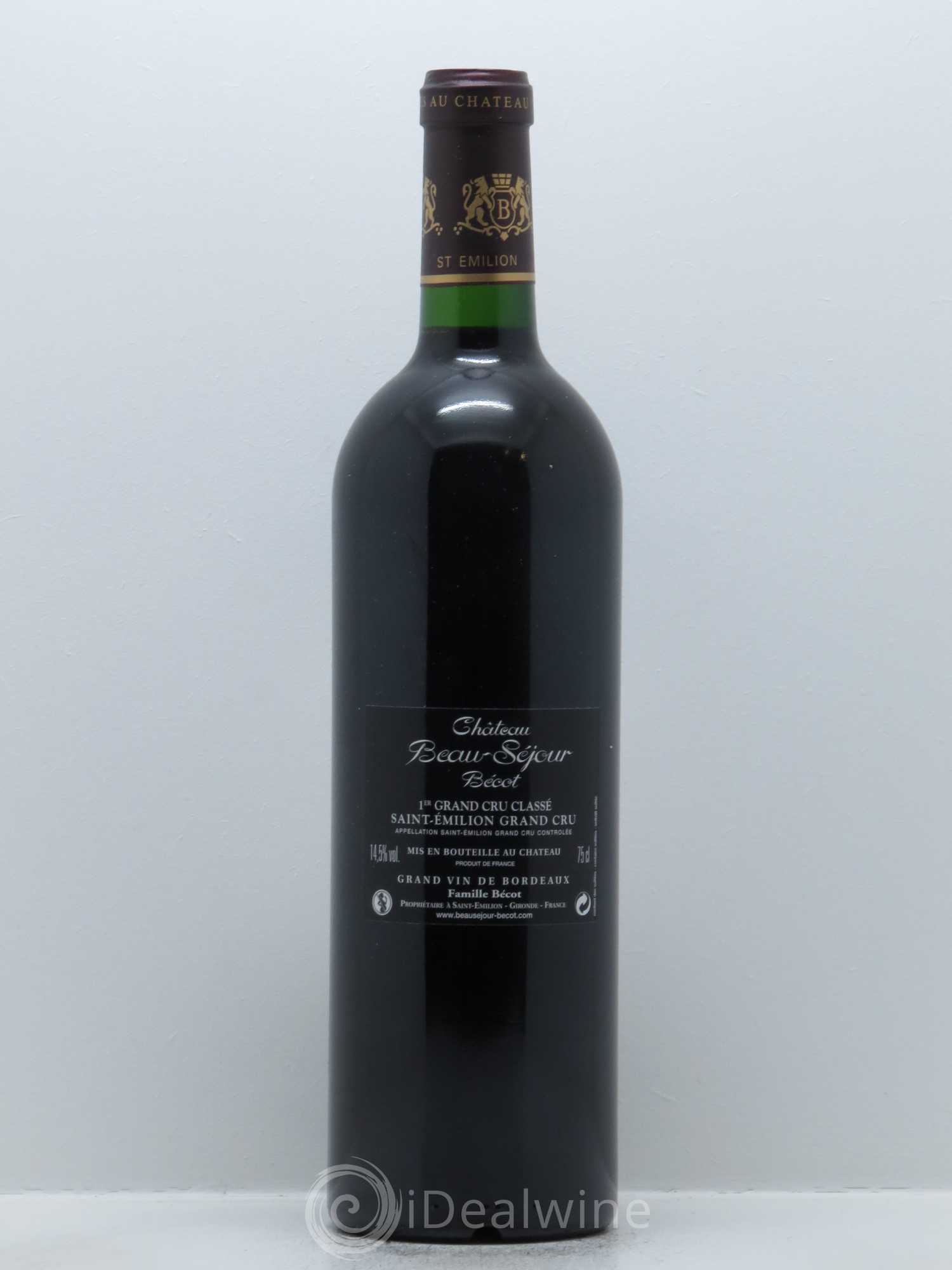 Château Beau-Séjour Bécot 1er Grand Cru Classé B 2009 - Lot de 1 bouteille - 1