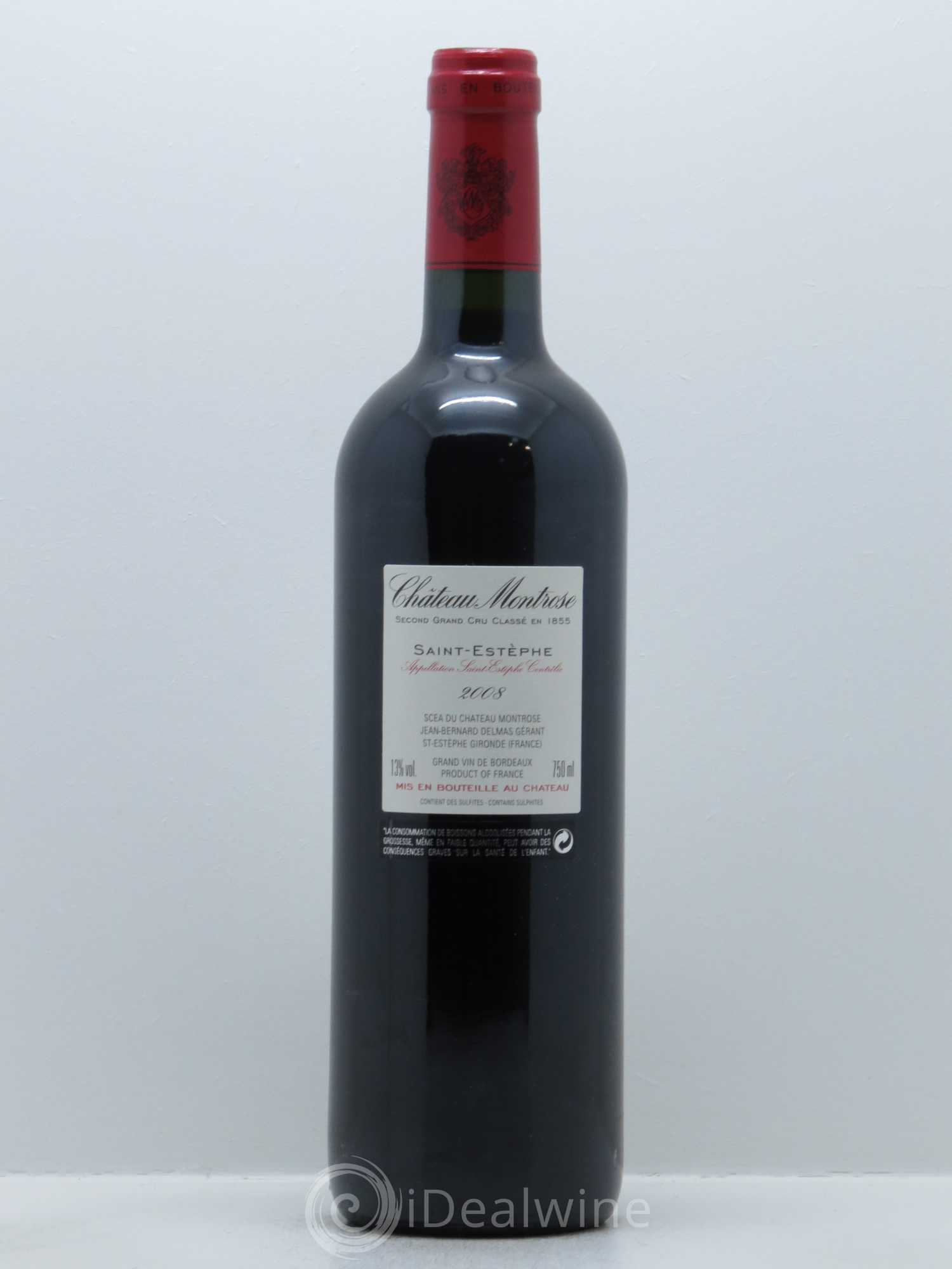 Château Montrose 2ème Grand Cru Classé 2008 - Lot de 1 bouteille - 1
