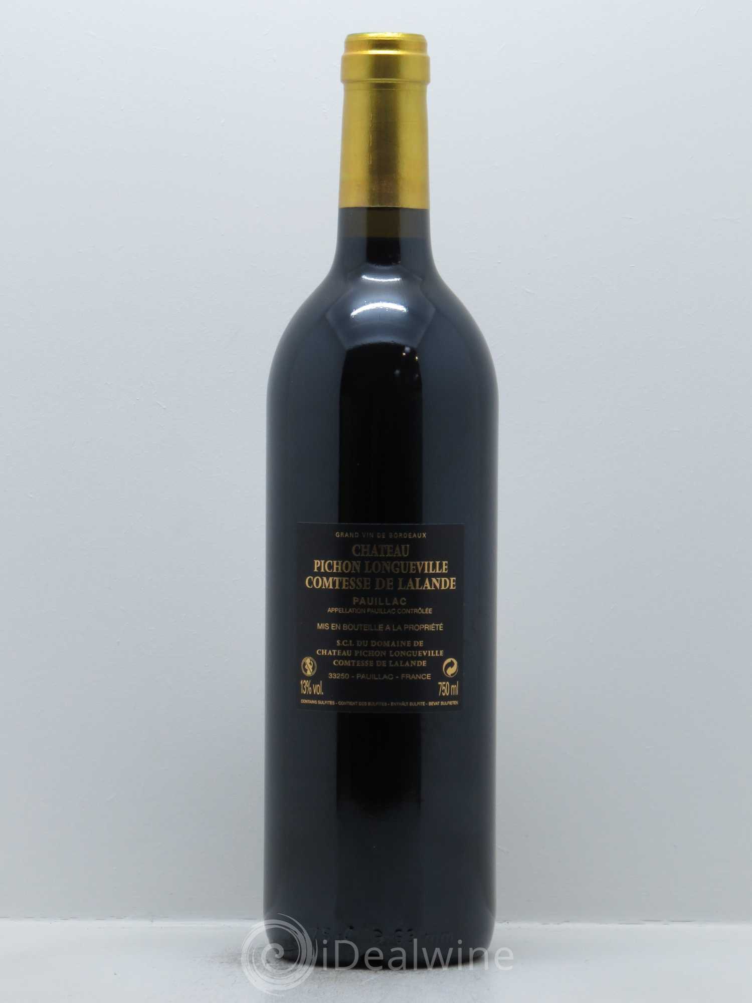 Château Pichon Longueville Comtesse de Lalande 2ème Grand Cru Classé 2008 - Lot de 1 bouteille - 1
