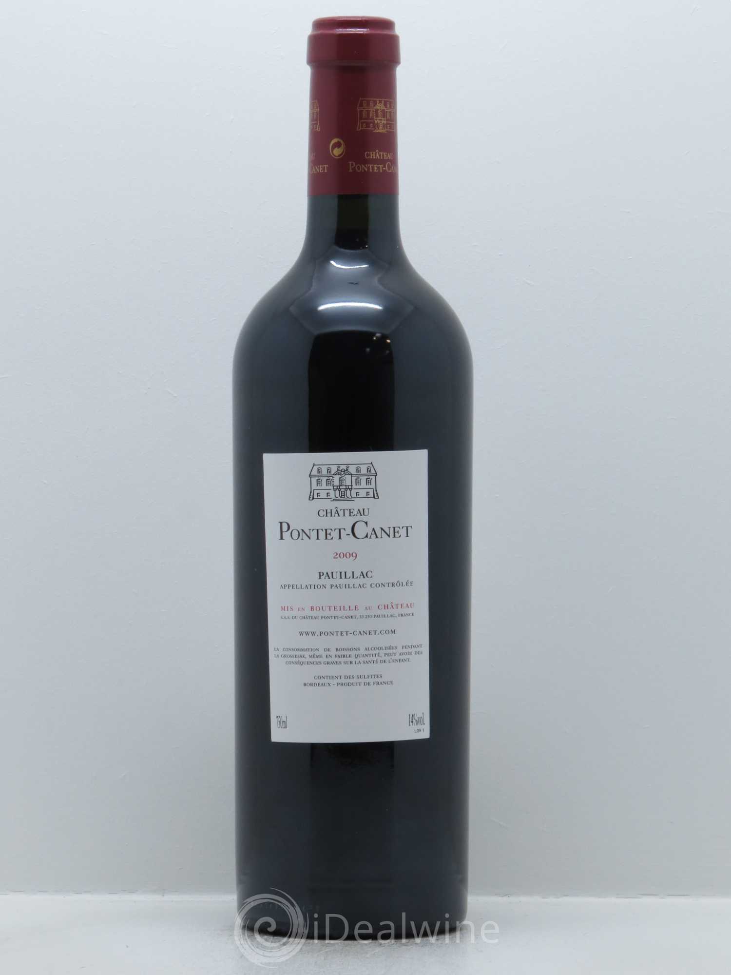 Château Pontet Canet 5ème Grand Cru Classé 2009 - Lot de 1 bouteille - 1
