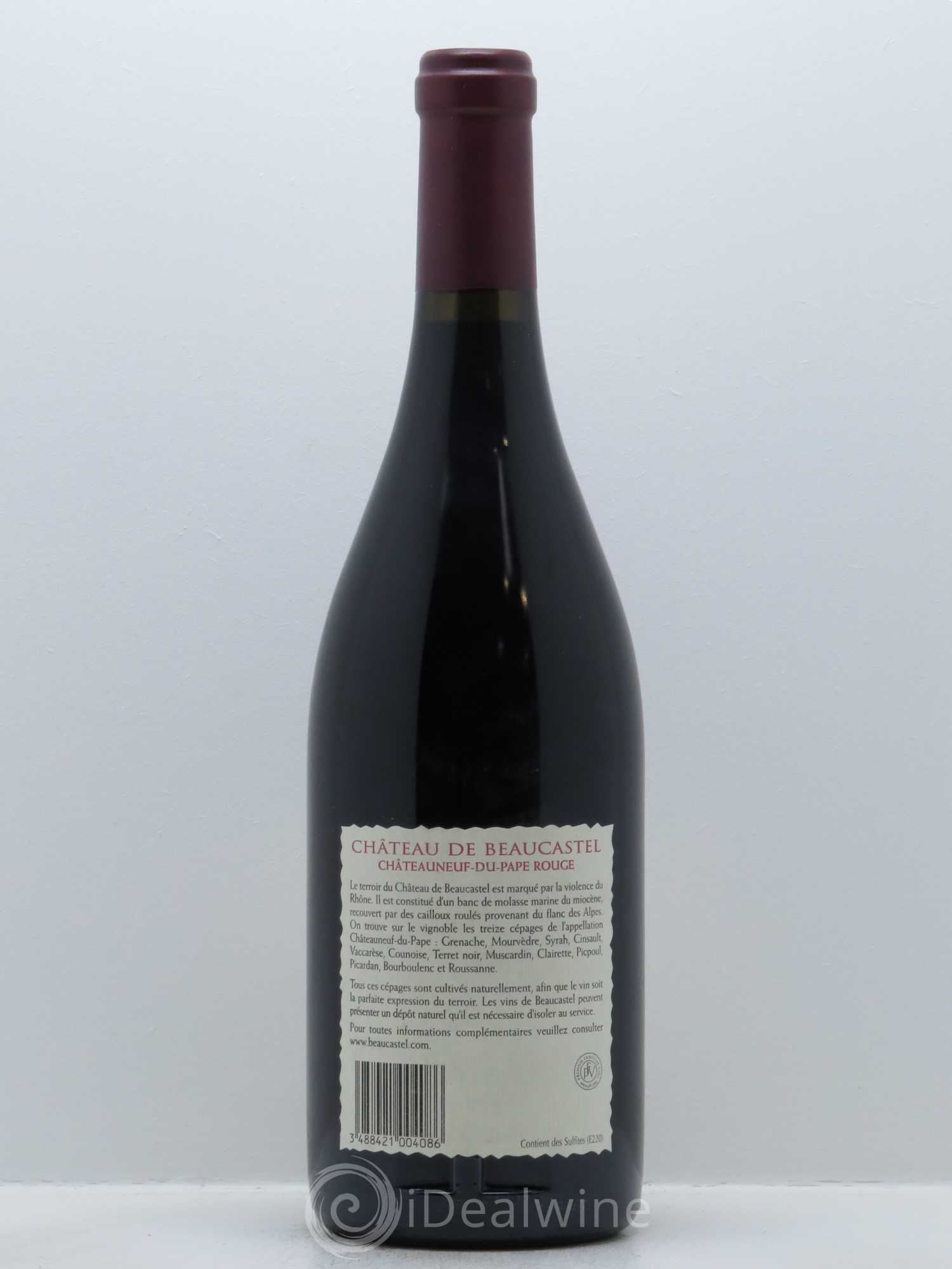 Châteauneuf-du-Pape Château de Beaucastel Famille Perrin 2004 - Lot de 1 bouteille - 1