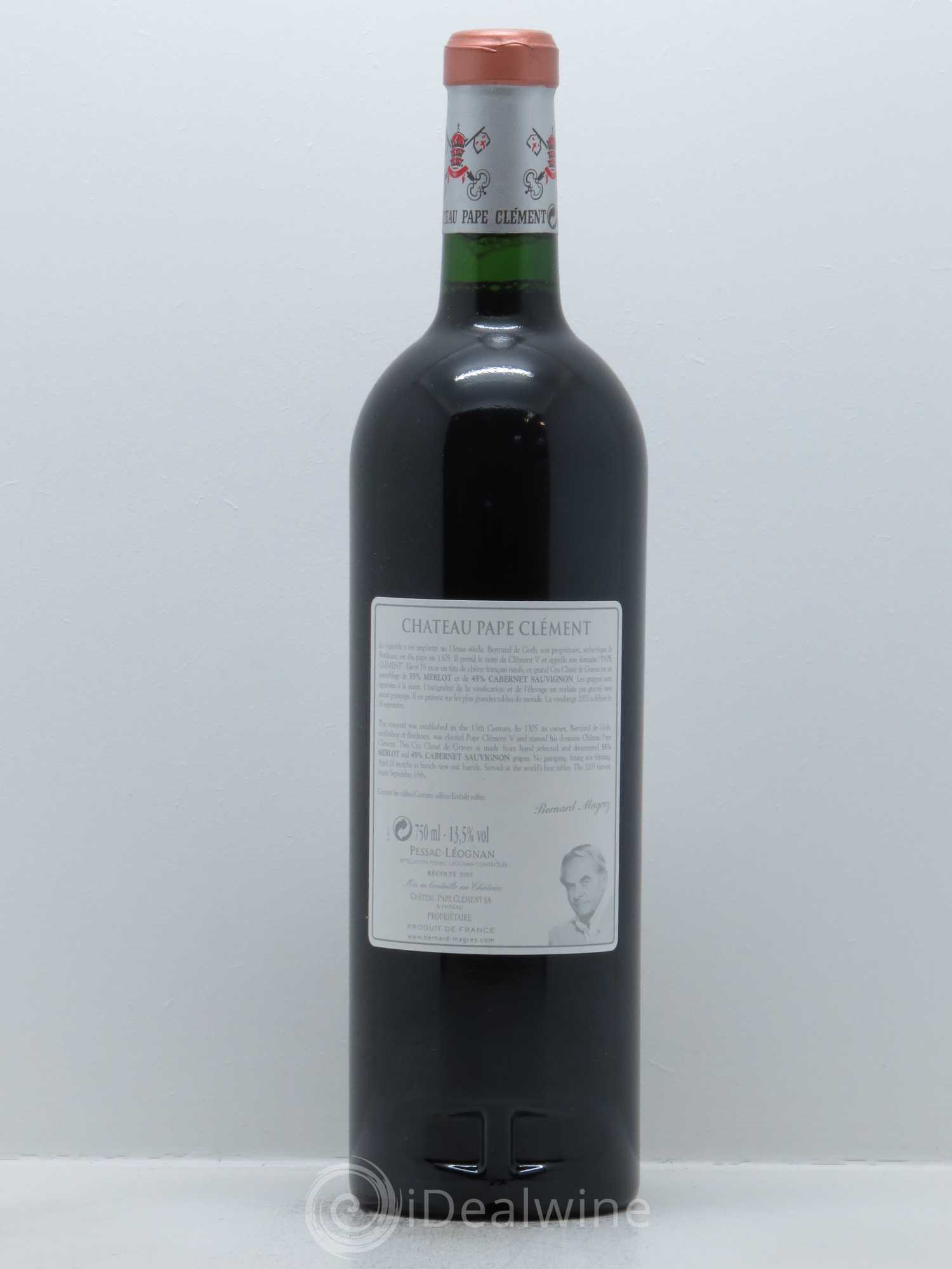Château Pape Clément Cru Classé de Graves 2005 - Lot de 1 bouteille - 1