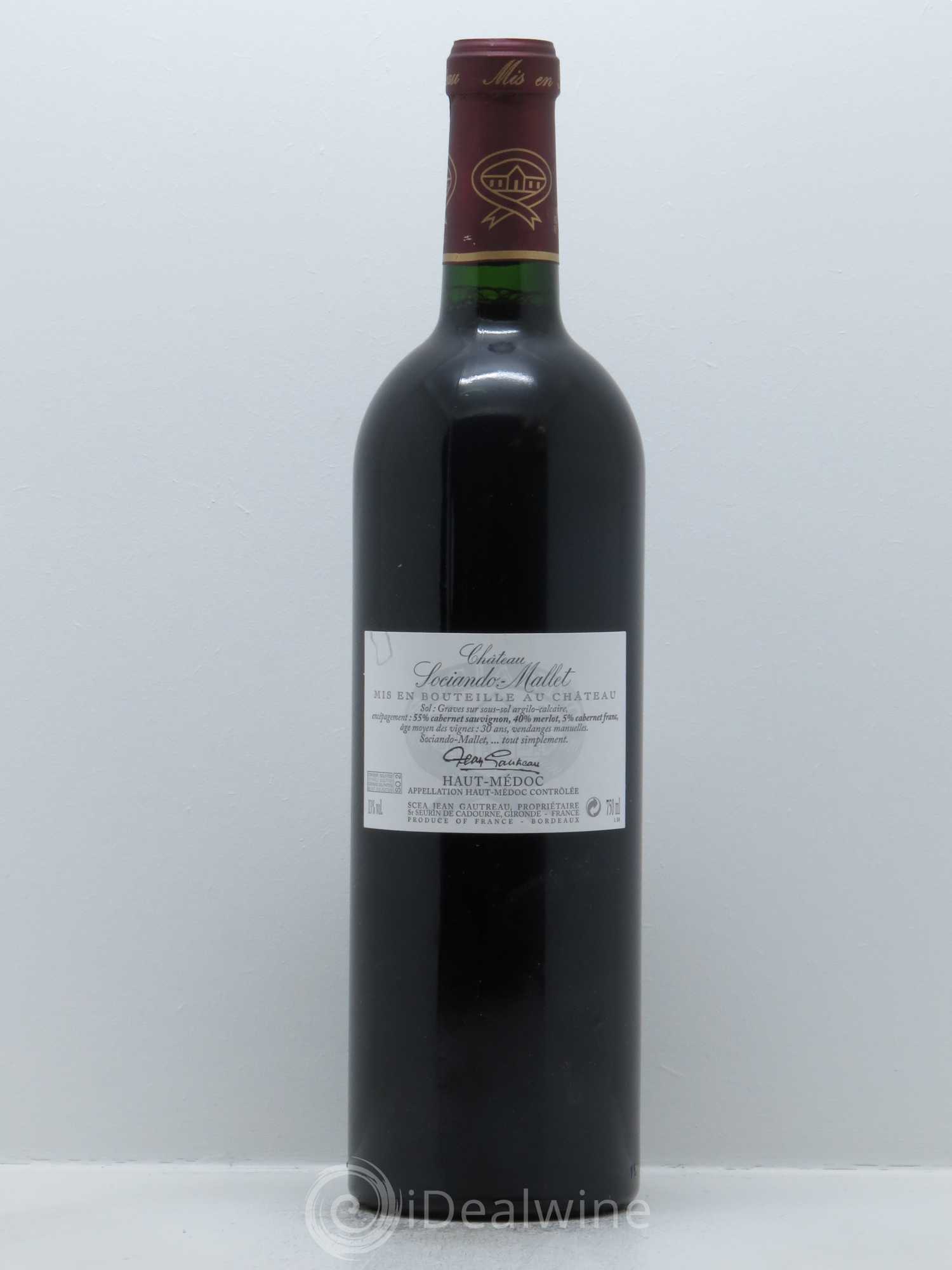 Château Sociando Mallet 2005 - Lot de 1 bouteille - 1