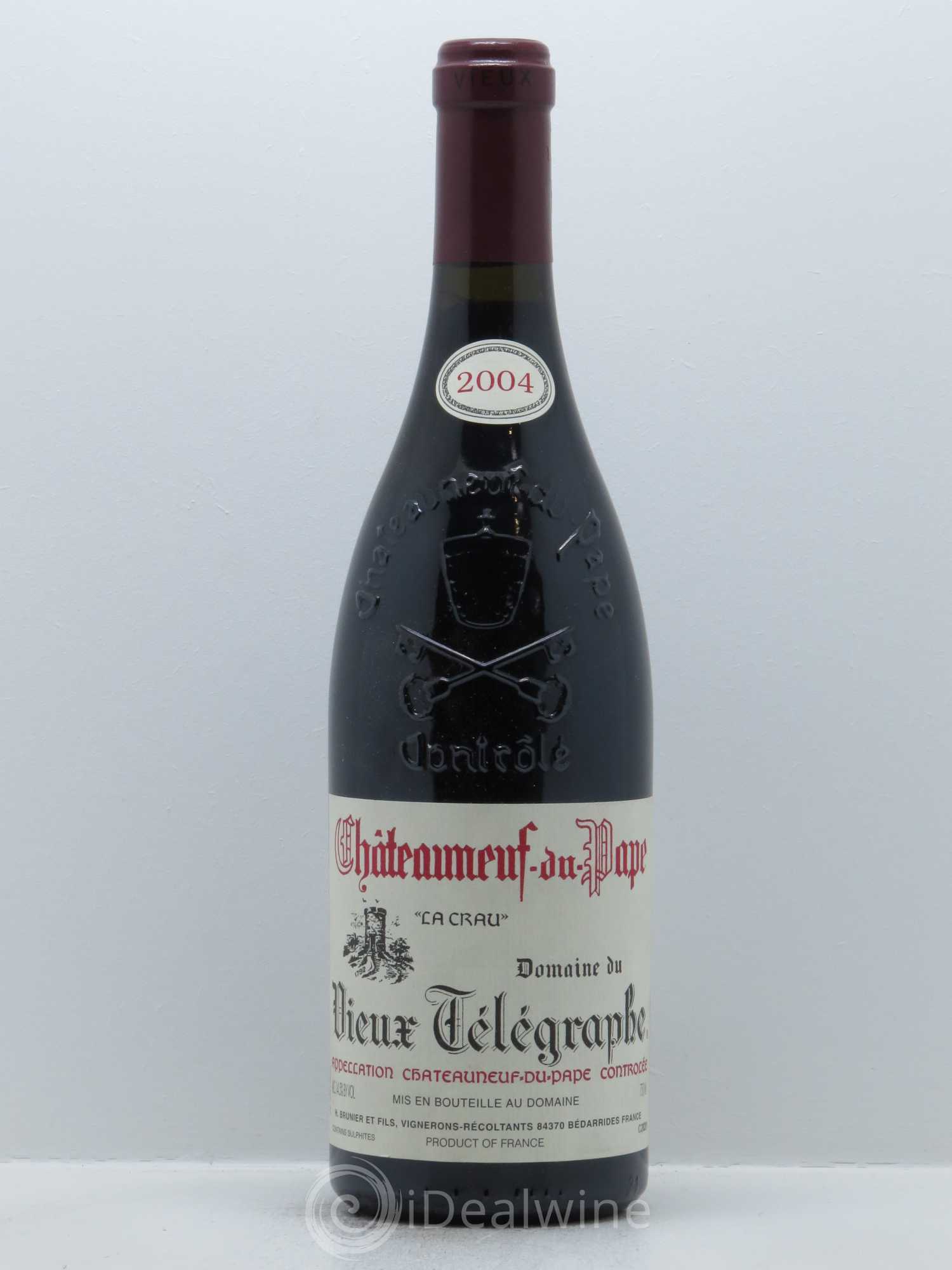 Châteauneuf-du-Pape Vieux Télégraphe (Domaine du) Vignobles Brunier 2004 - Lot de 1 bouteille - 0