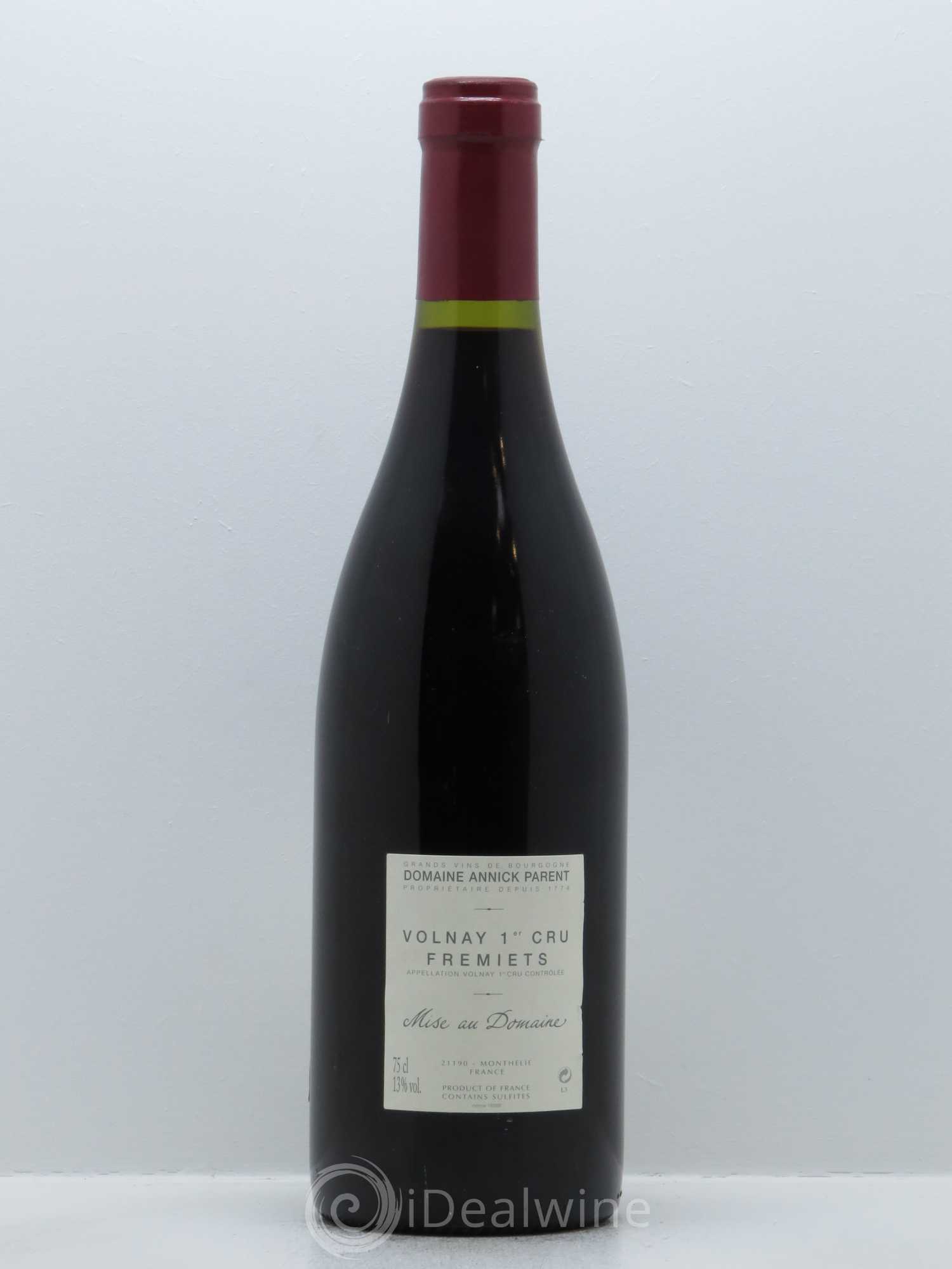 Volnay 1er Cru Les Fremiets Annick Parent (Domaine) 1998 - Lot de 1 bouteille - 1