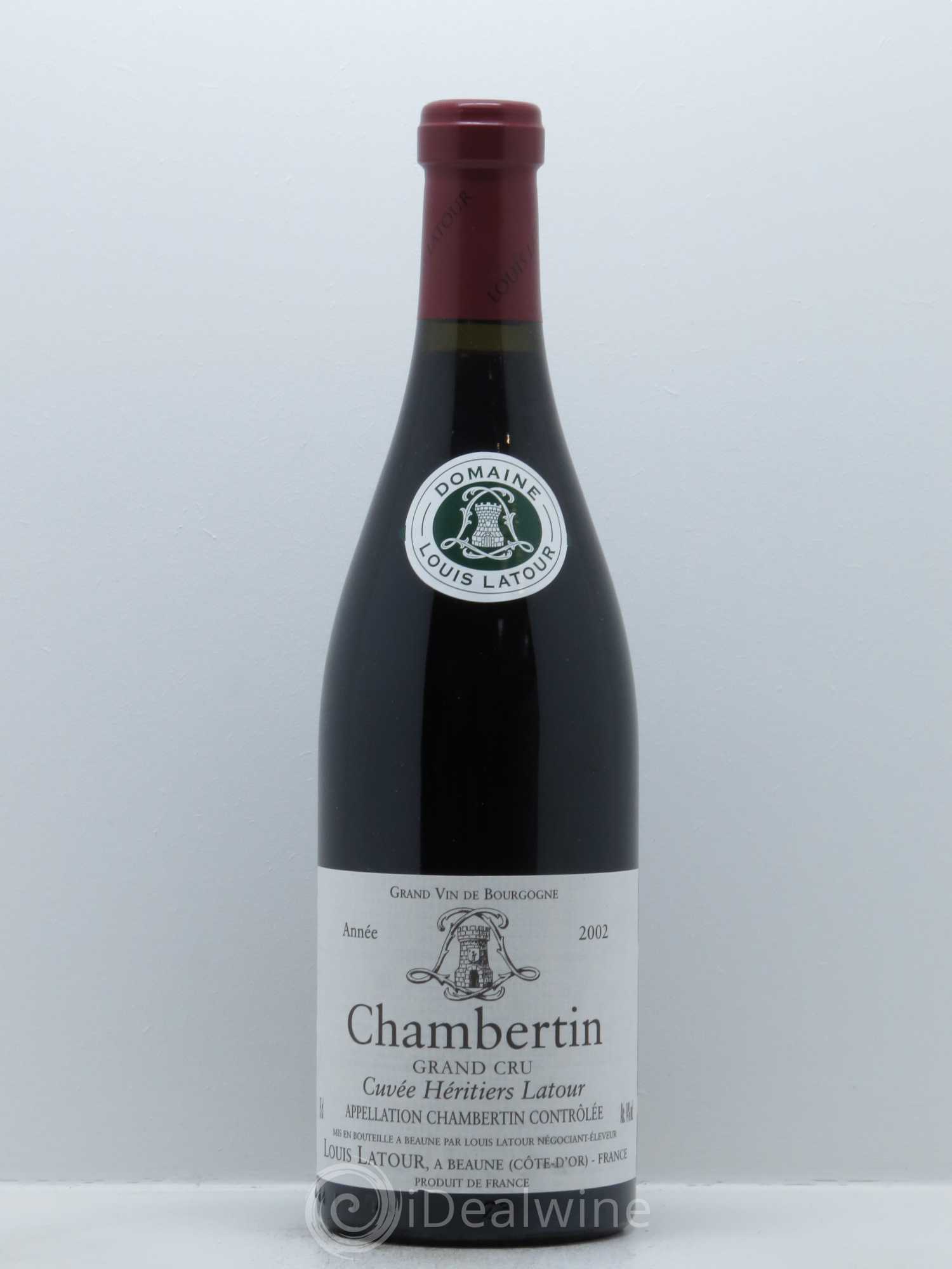 Chambertin Grand Cru Cuvée Héritiers Latour Louis Latour 2002 - Lotto di 1 bottiglia - 0