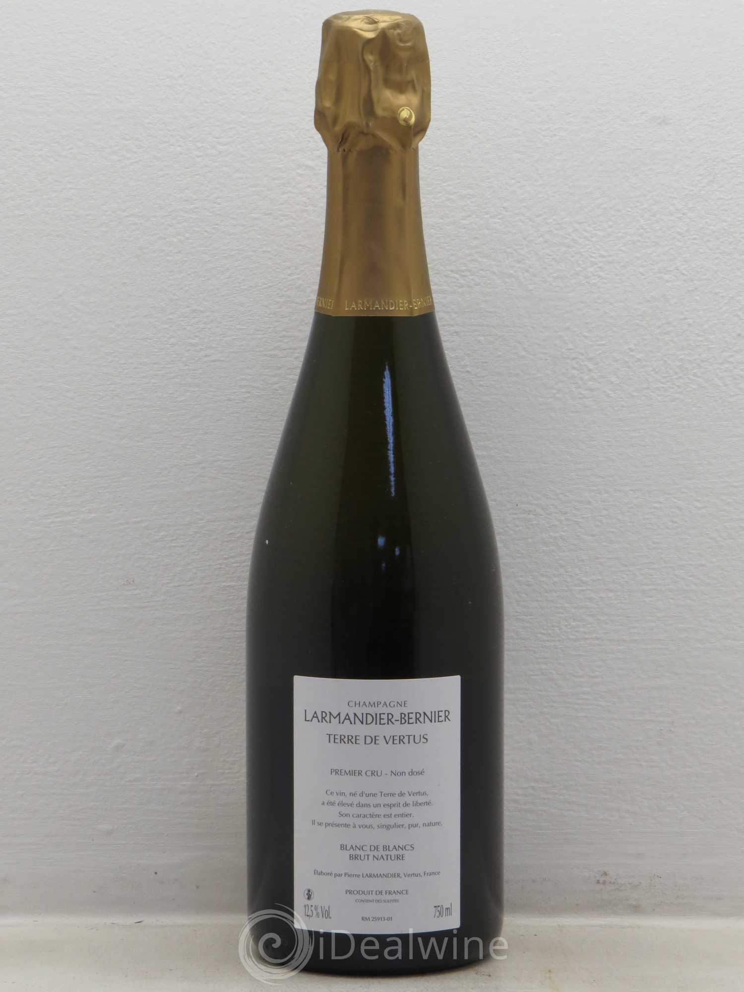 Terre de Vertus 1er Cru Non dosé Larmandier-Bernier 2010 - Lot de 1 bouteille - 1