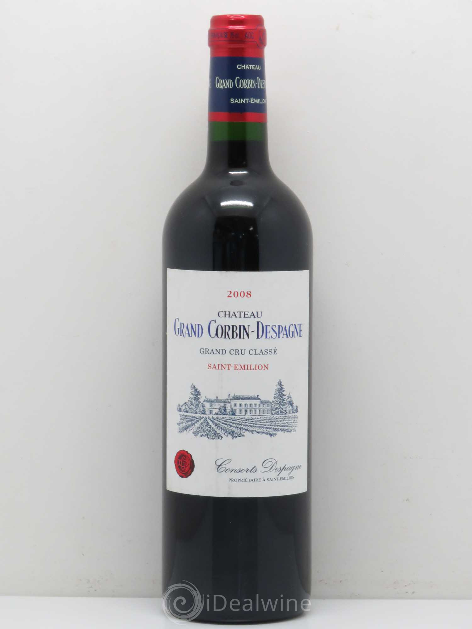 Château Grand Corbin Despagne Grand Cru Classé 2008 - Lot de 1 bouteille - 0