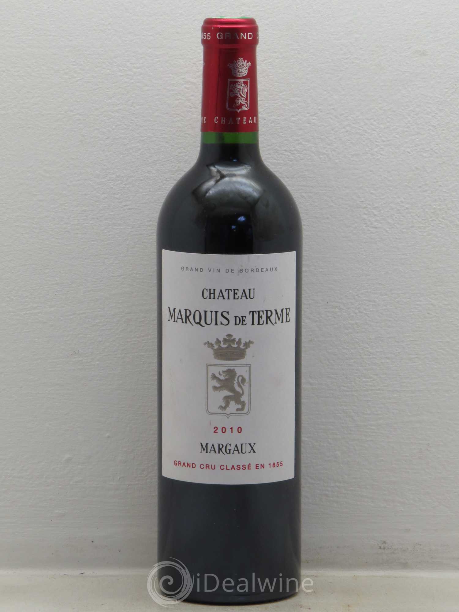 Château Marquis de Terme 4ème Grand Cru Classé 2010 - Lot de 1 bouteille - 0