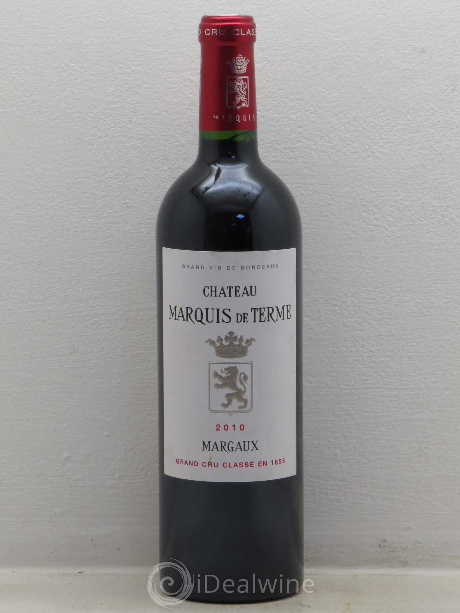 Château Marquis de Terme 4ème Grand Cru Classé 2010 - Lot de 1 bouteille - 0