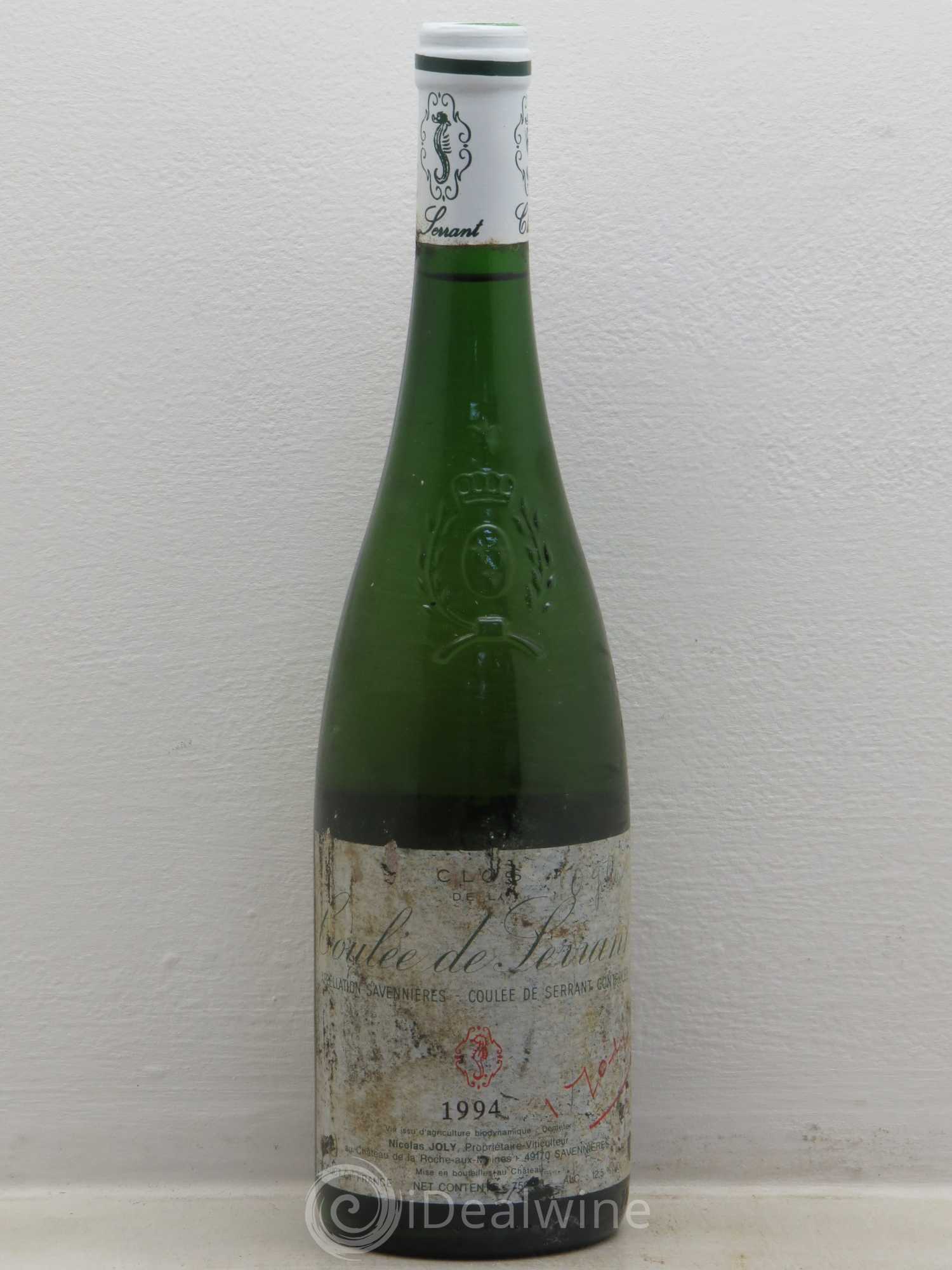 Savennières Clos de la Coulée de Serrant Vignobles de la Coulée de Serrant - Nicolas Joly 1994 - Lot de 1 bouteille - 0