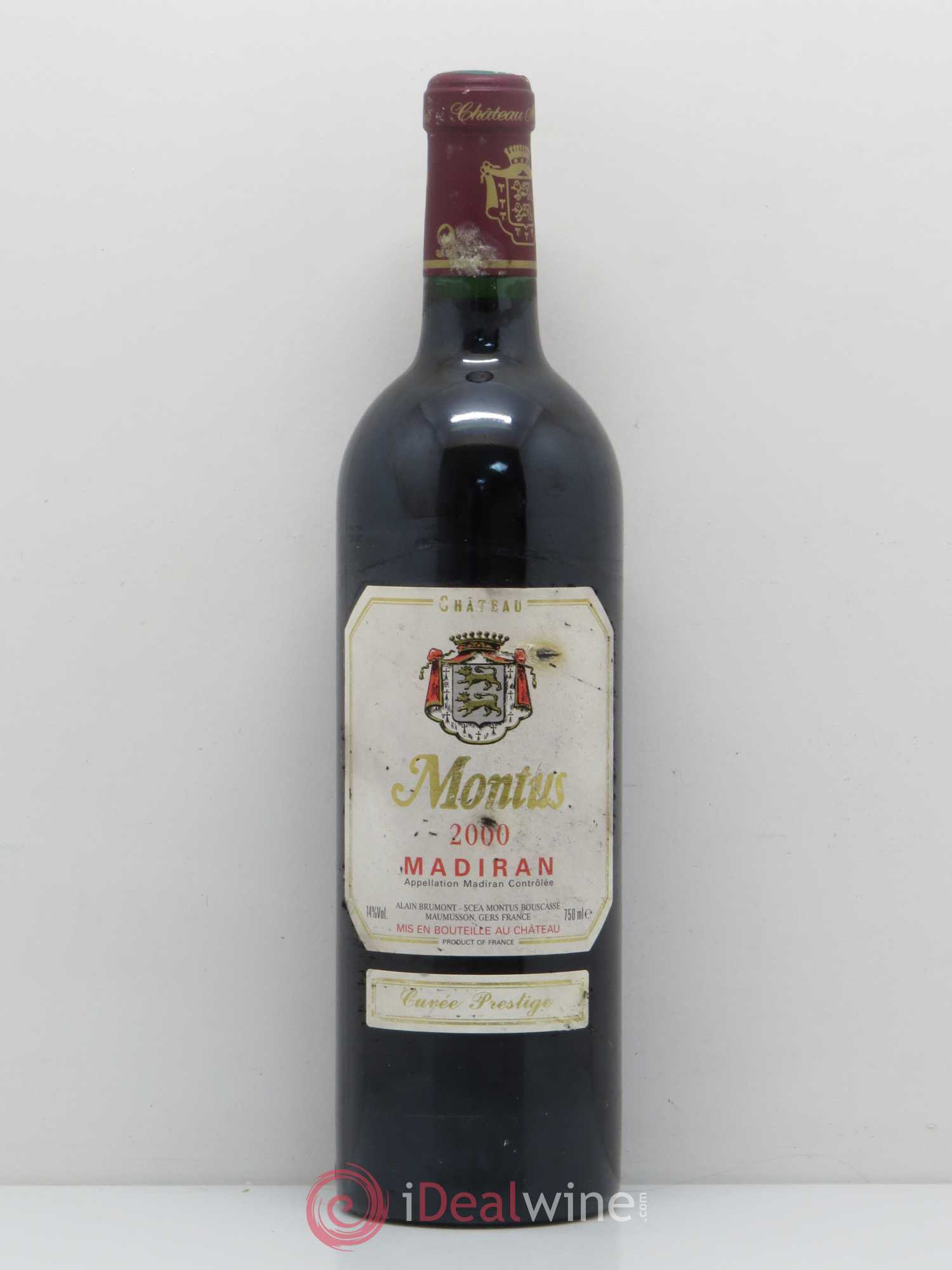 Madiran Château Montus-Prestige Alain Brumont 2000 - Lot de 1 bouteille - 0