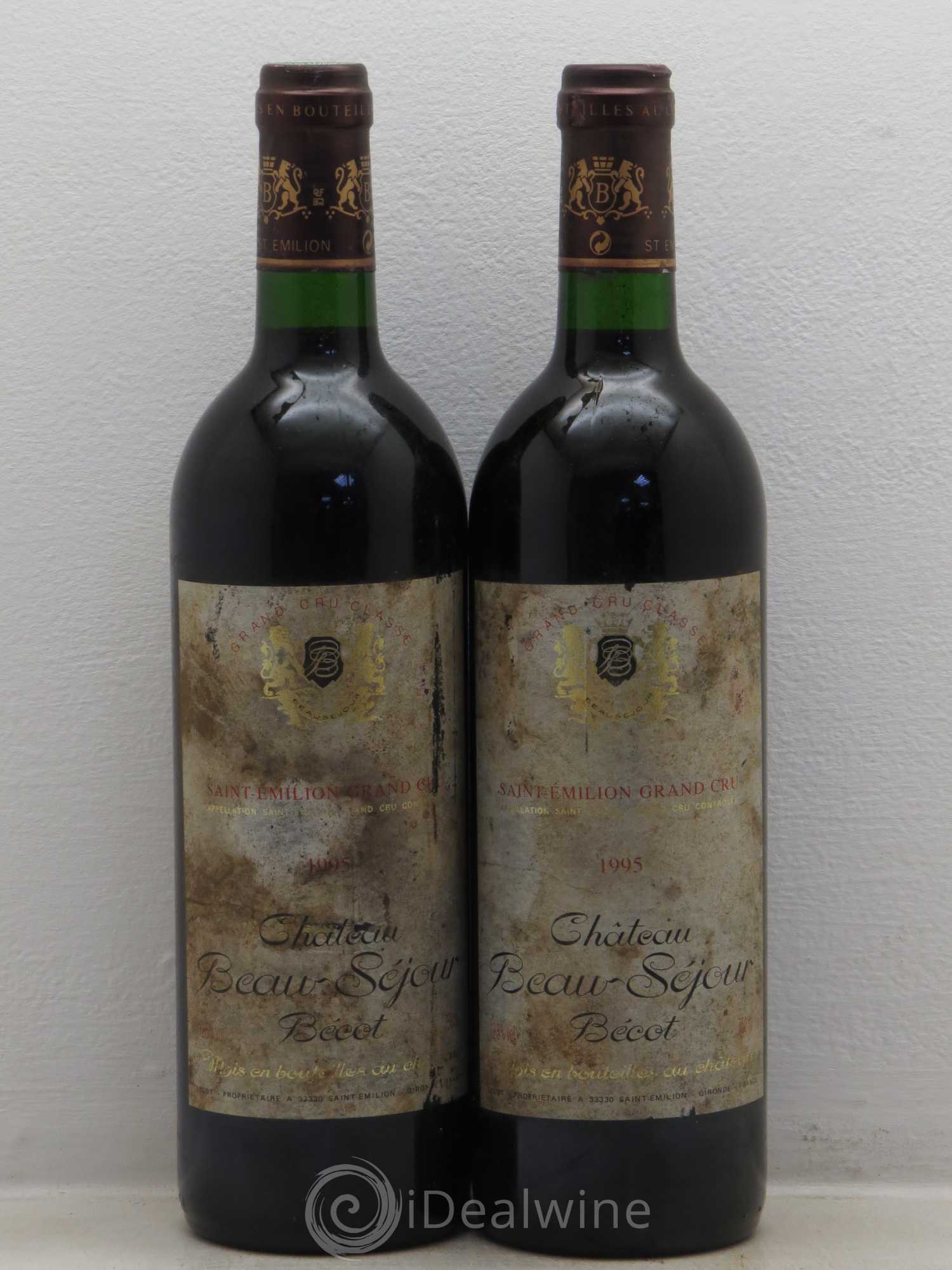 Château Beau-Séjour Bécot 1er Grand Cru Classé B 1995 - Lot de 2 bouteilles - 0