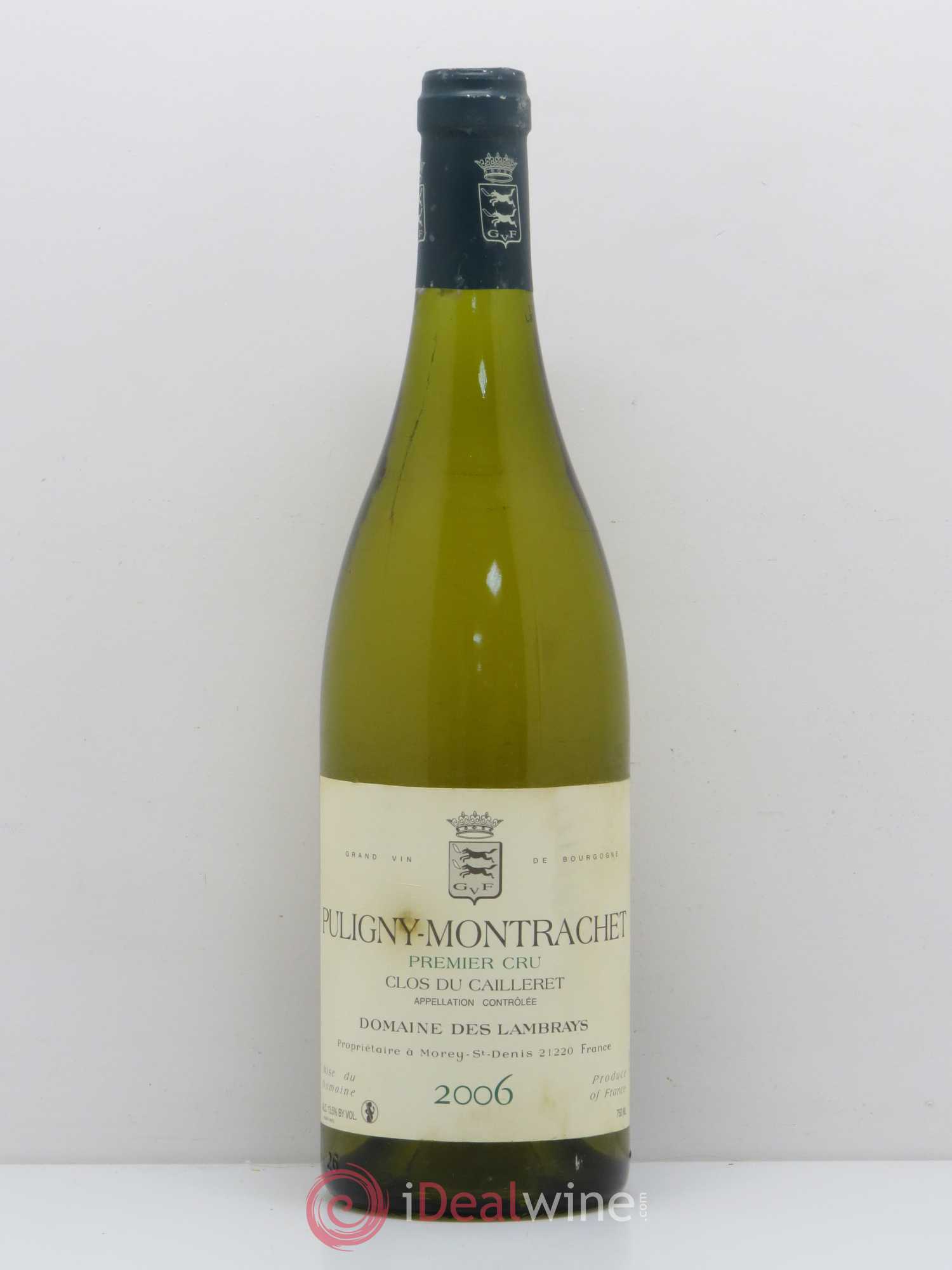 Puligny-Montrachet 1er Cru Clos du Cailleret Domaine des Lambrays 2006 - Lot de 1 bouteille - 0