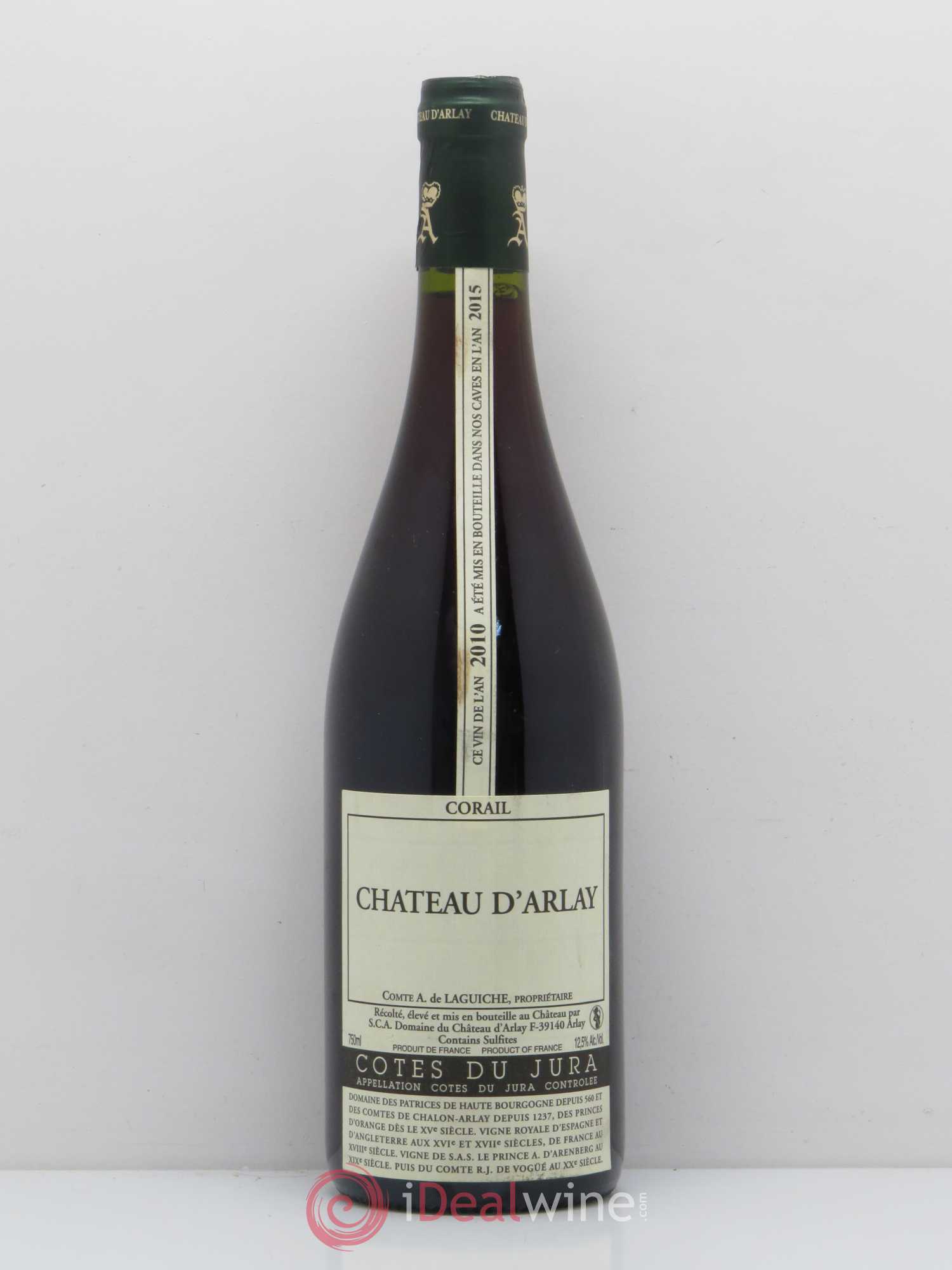 Côtes du Jura Corail Château d'Arlay 2010 - Lot de 1 bouteille - 0