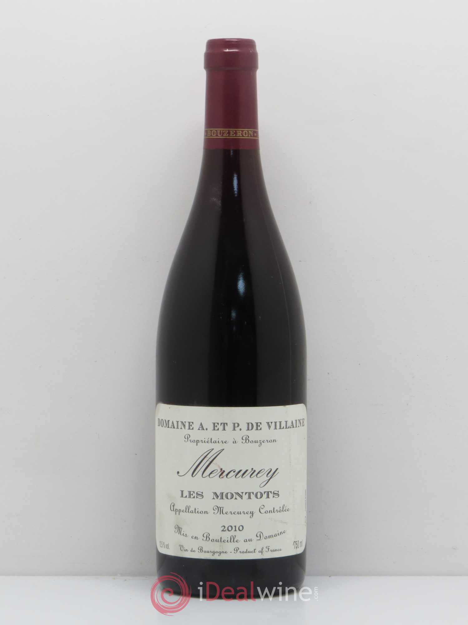 Mercurey Les Montots Domaine de Villaine 2010 - Lot de 1 bouteille - 0