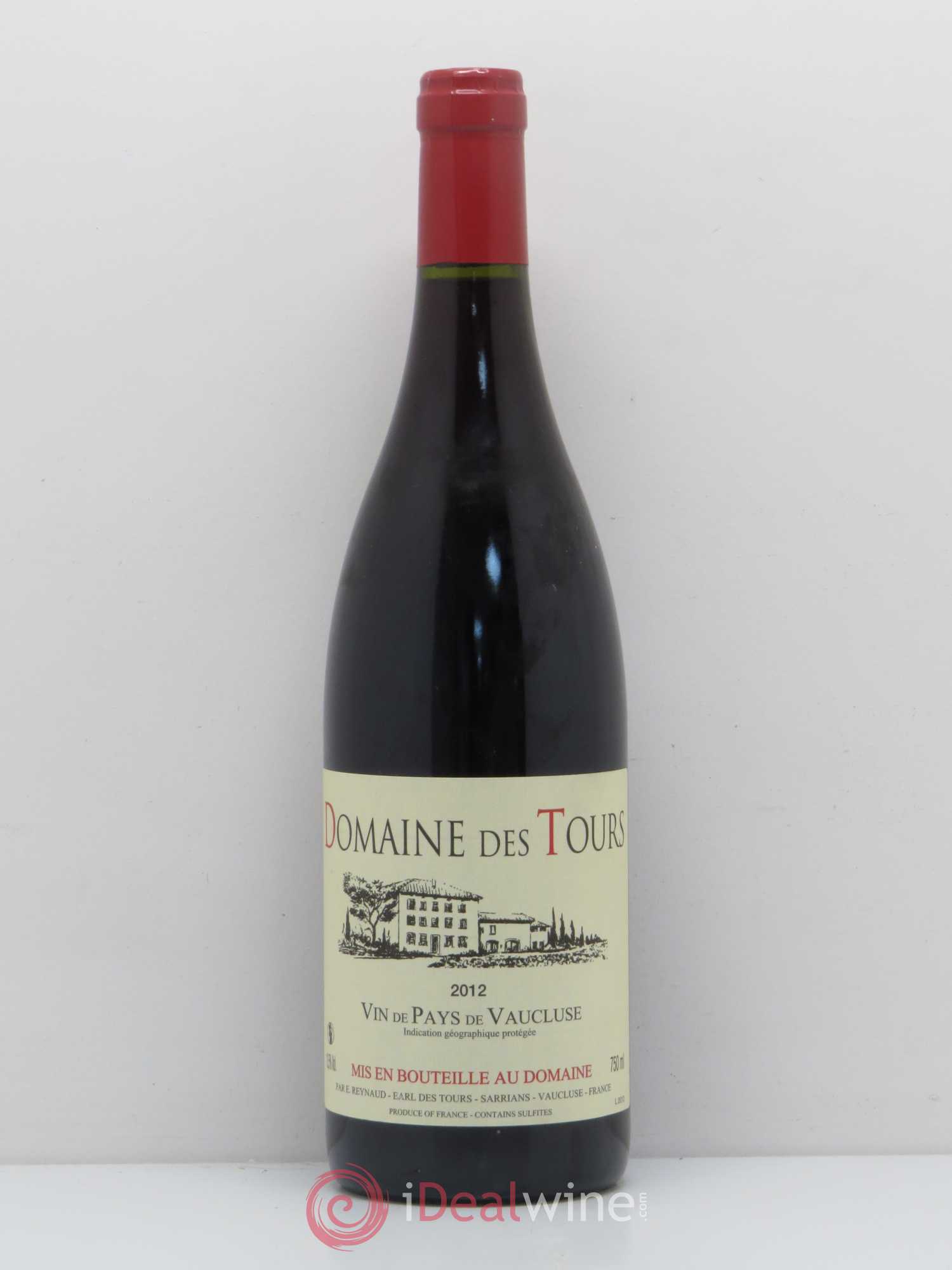 IGP Vaucluse (Vin de Pays de Vaucluse) Domaine des Tours Emmanuel Reynaud 2012 - Lot de 1 bouteille - 0