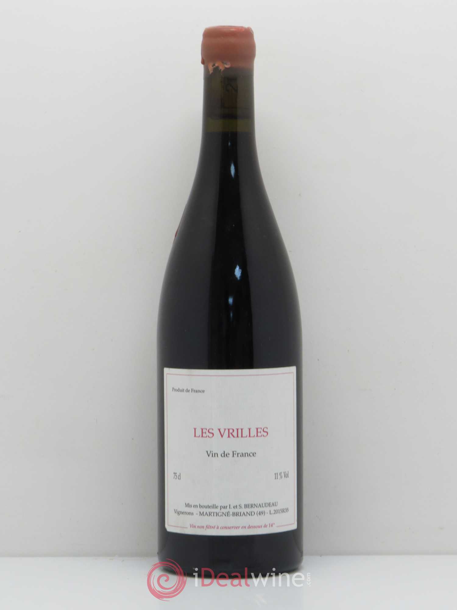 Vin de France Les Vrilles Stéphane Bernaudeau (Domaine) 2015 - Lot de 1 bouteille - 0