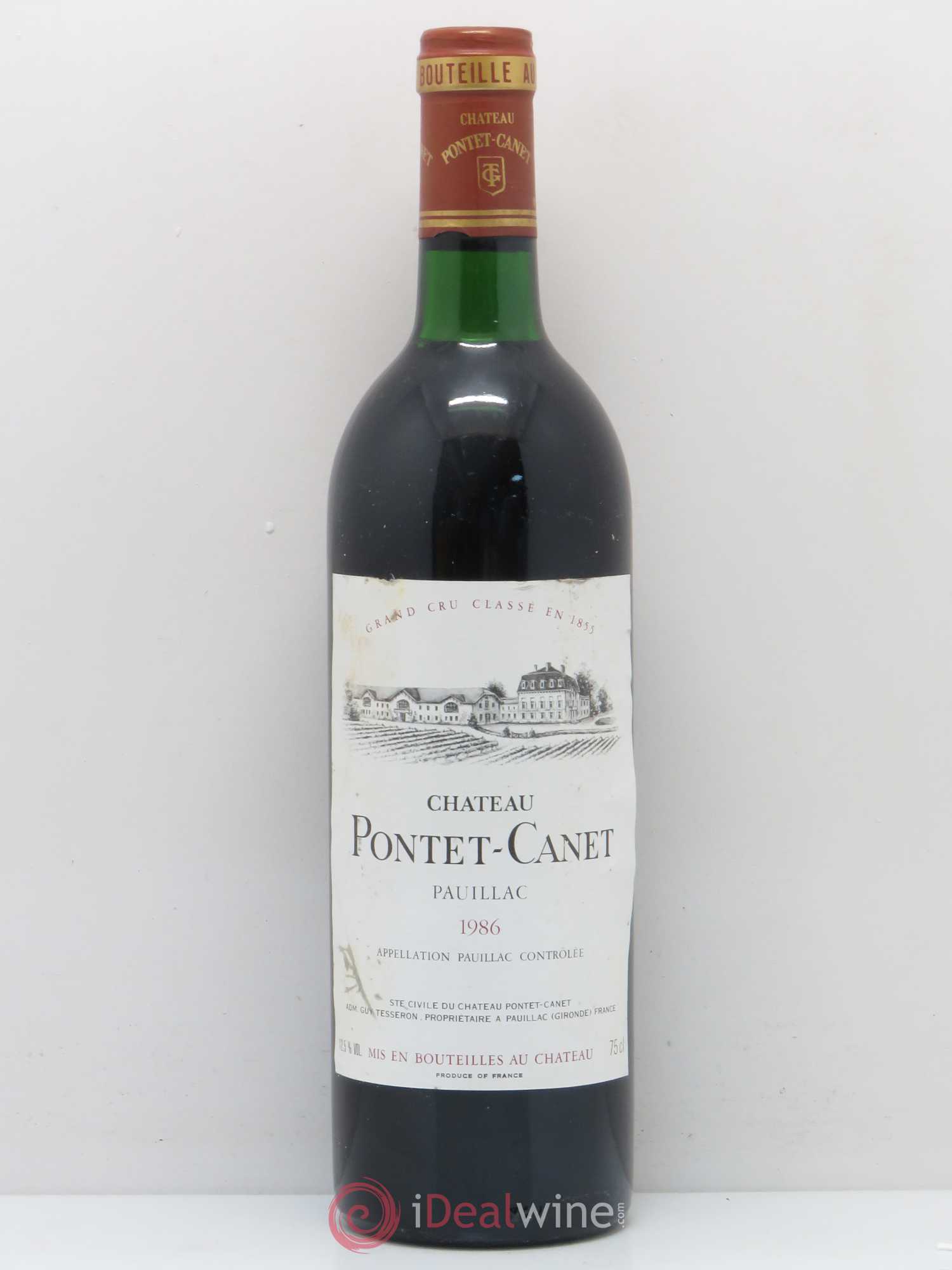 Château Pontet Canet 5ème Grand Cru Classé 1986 - Lot de 1 bouteille - 0
