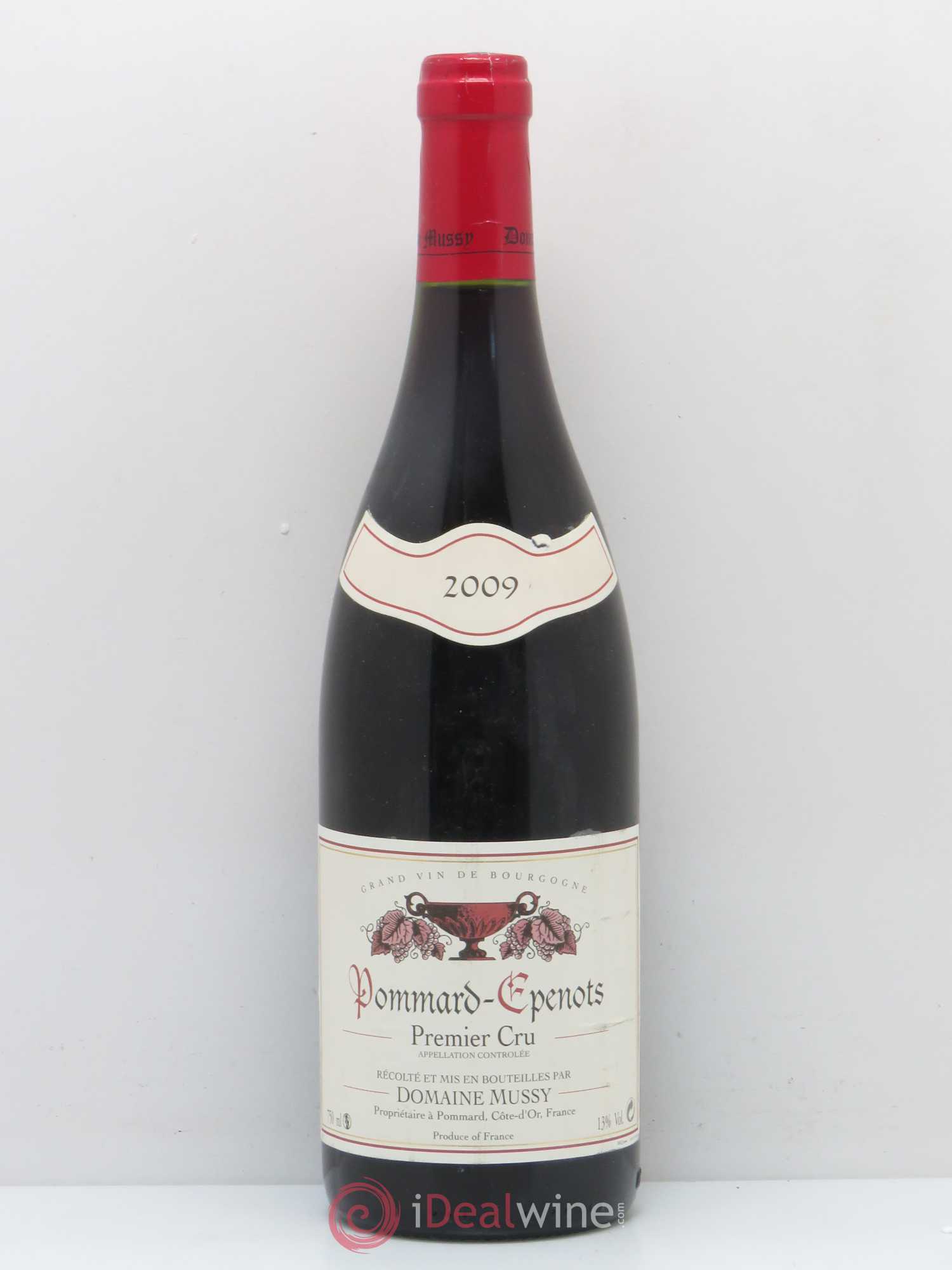 Pommard 1er Cru Epenots Domaine Mussy 2009 - Lot de 1 bouteille - 0