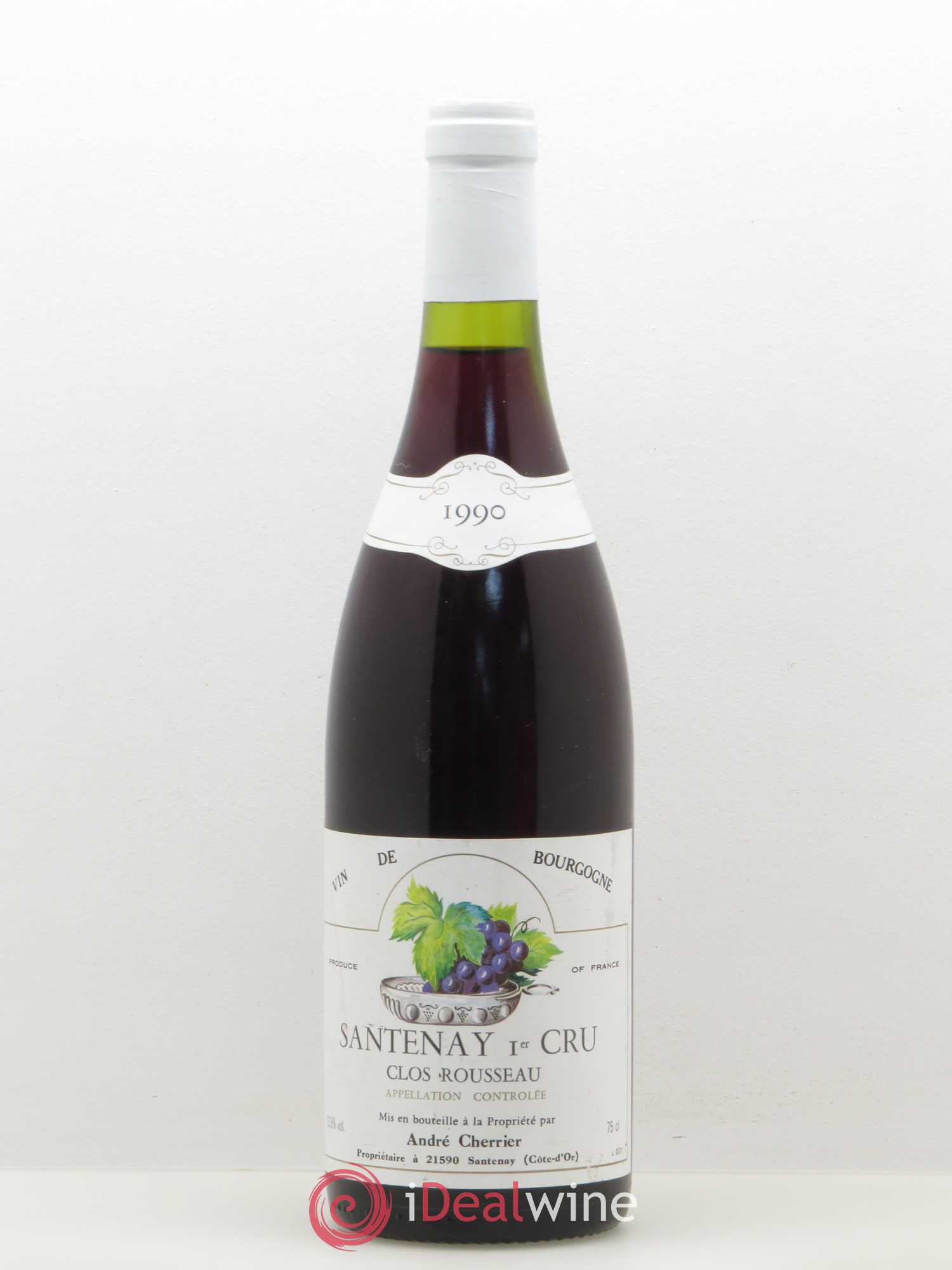 Santenay 1er Cru Rousseau André Cherrier 1990 - Lot de 1 bouteille - 0