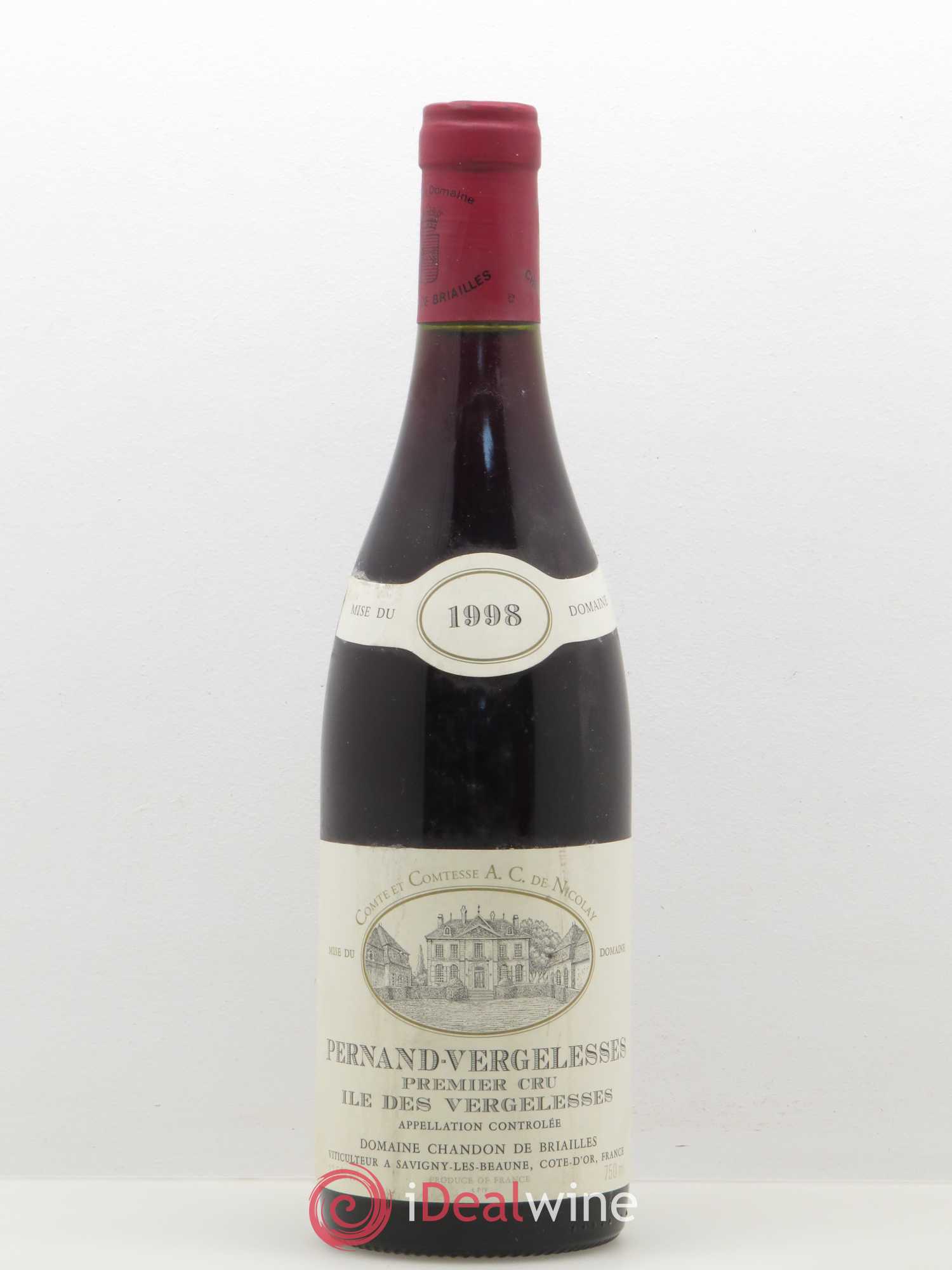 Pernand-Vergelesses 1er Cru Ile des Vergelesses Chandon de Briailles 1998 - Lot de 1 bouteille - 0