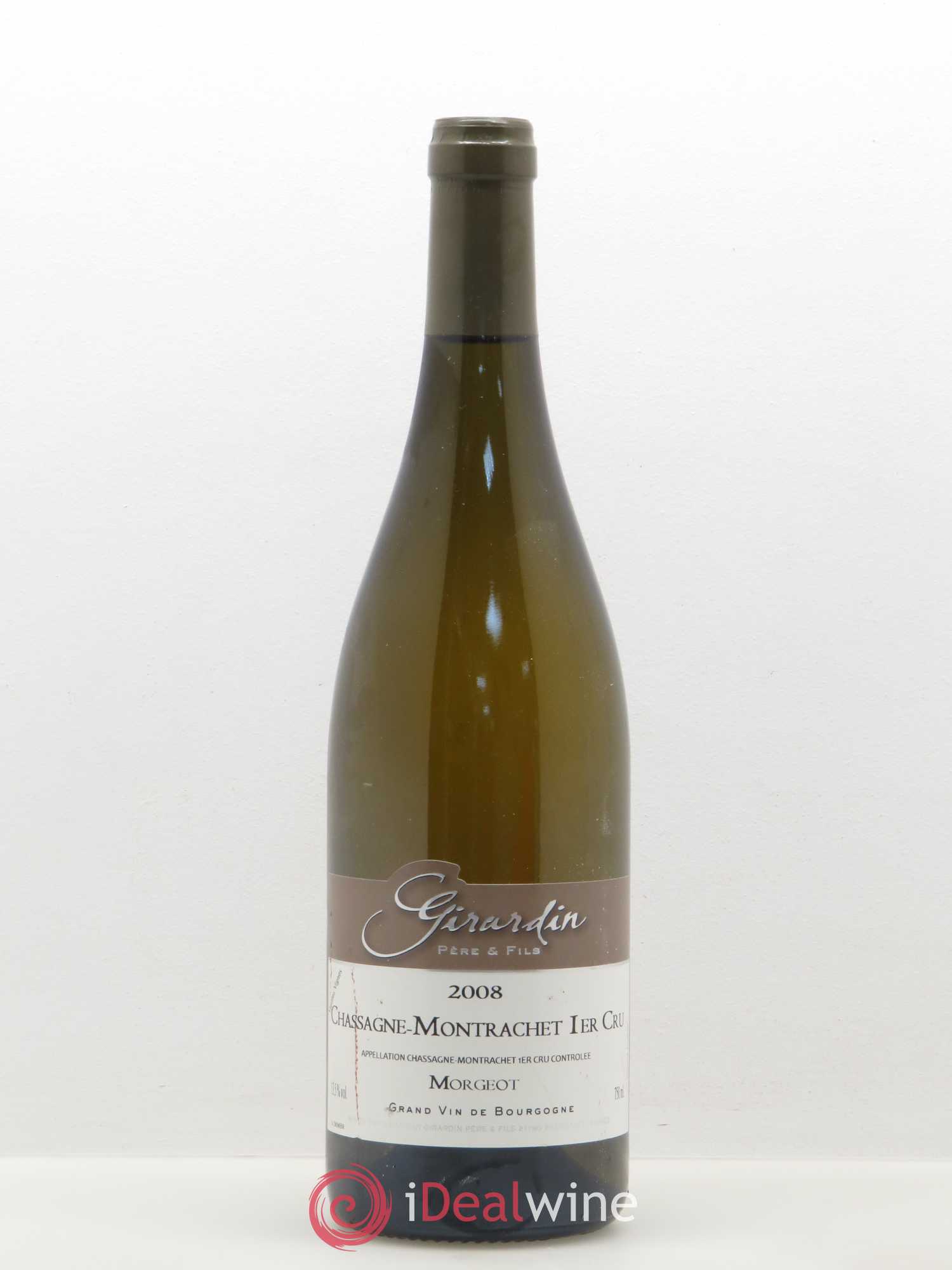 Chassagne-Montrachet 1er Cru Morgeot Girardin Père et fils 2008 - Posten von 1 Flasche - 0