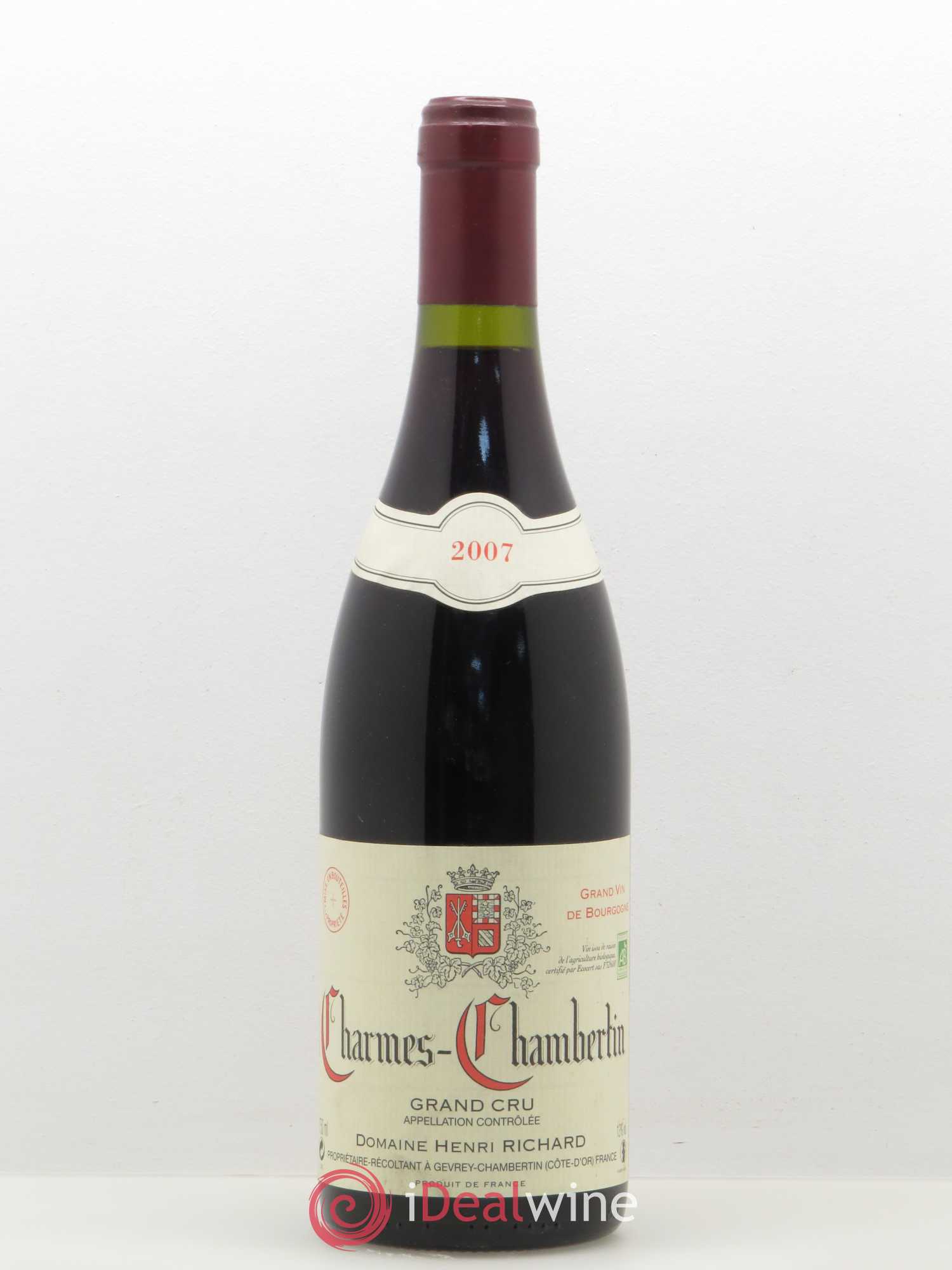 Charmes-Chambertin Grand Cru Henri Richard 2007 - Lot de 1 bouteille - 0
