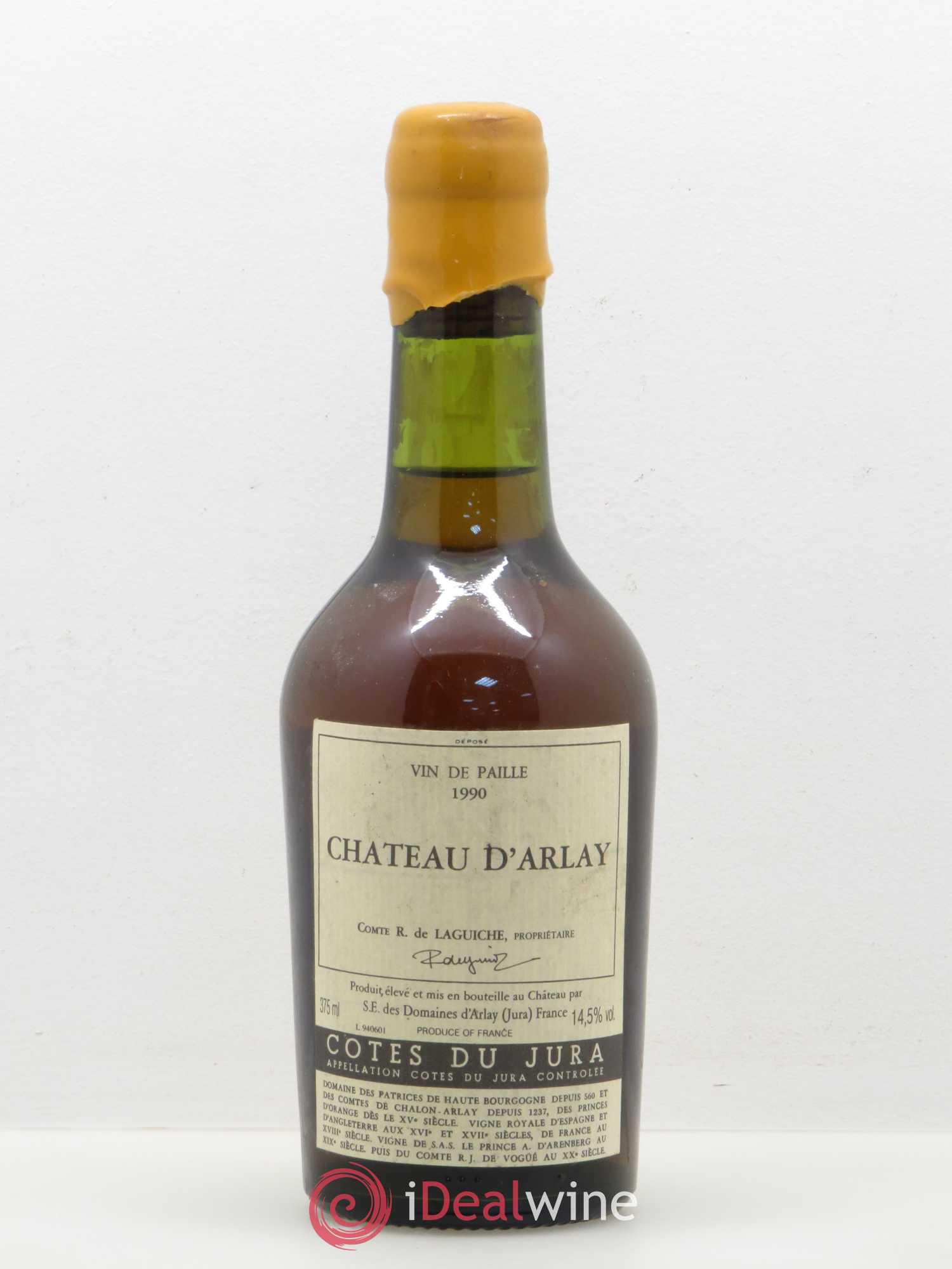 Côtes du Jura Vin de Paille Château d'Arlay 1990 - Lotto di 1 mezza bottiglia - 0