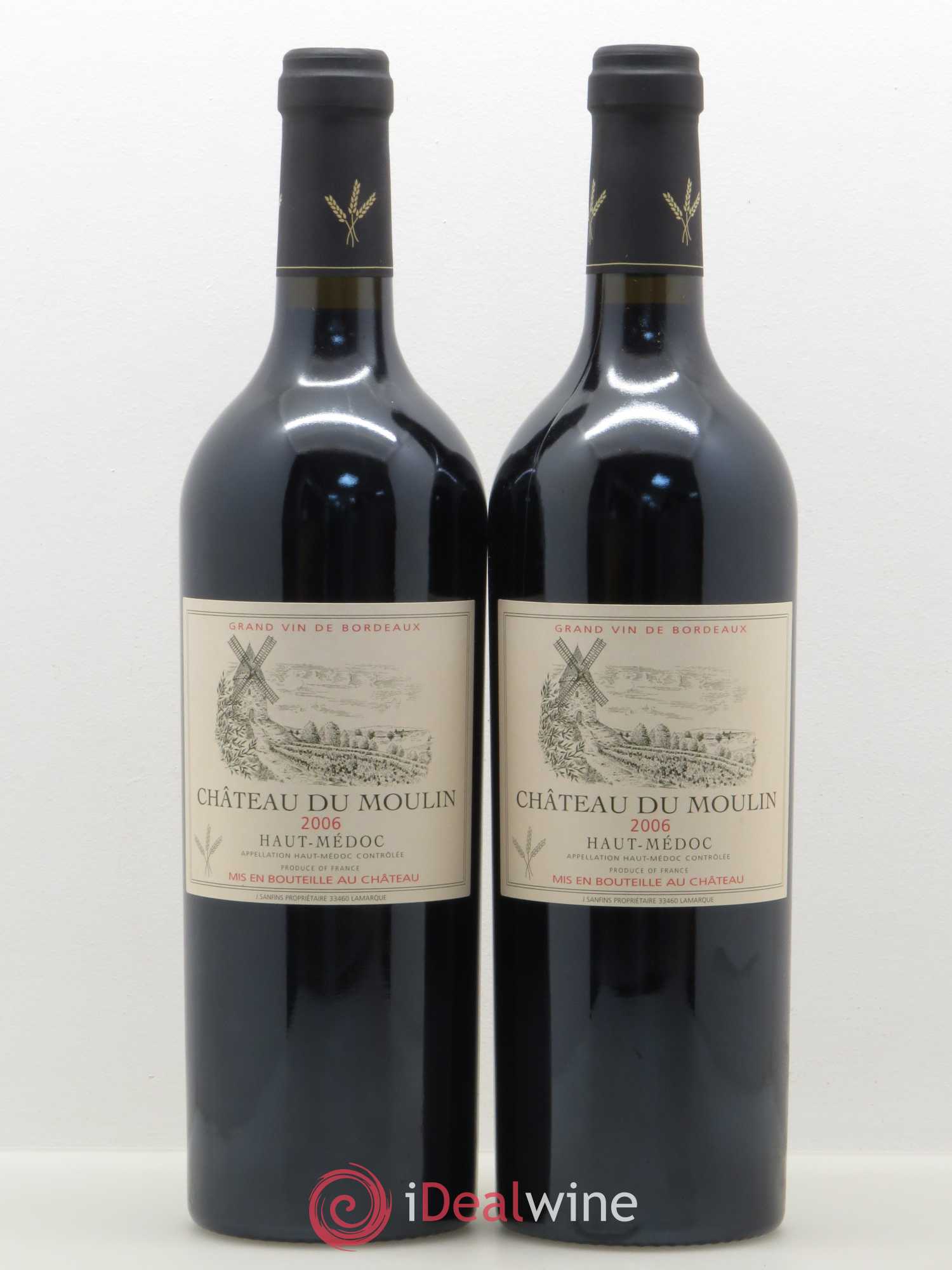 Haut Médoc Château du Moulin 2006 - Posten von 2 Flaschen - 0