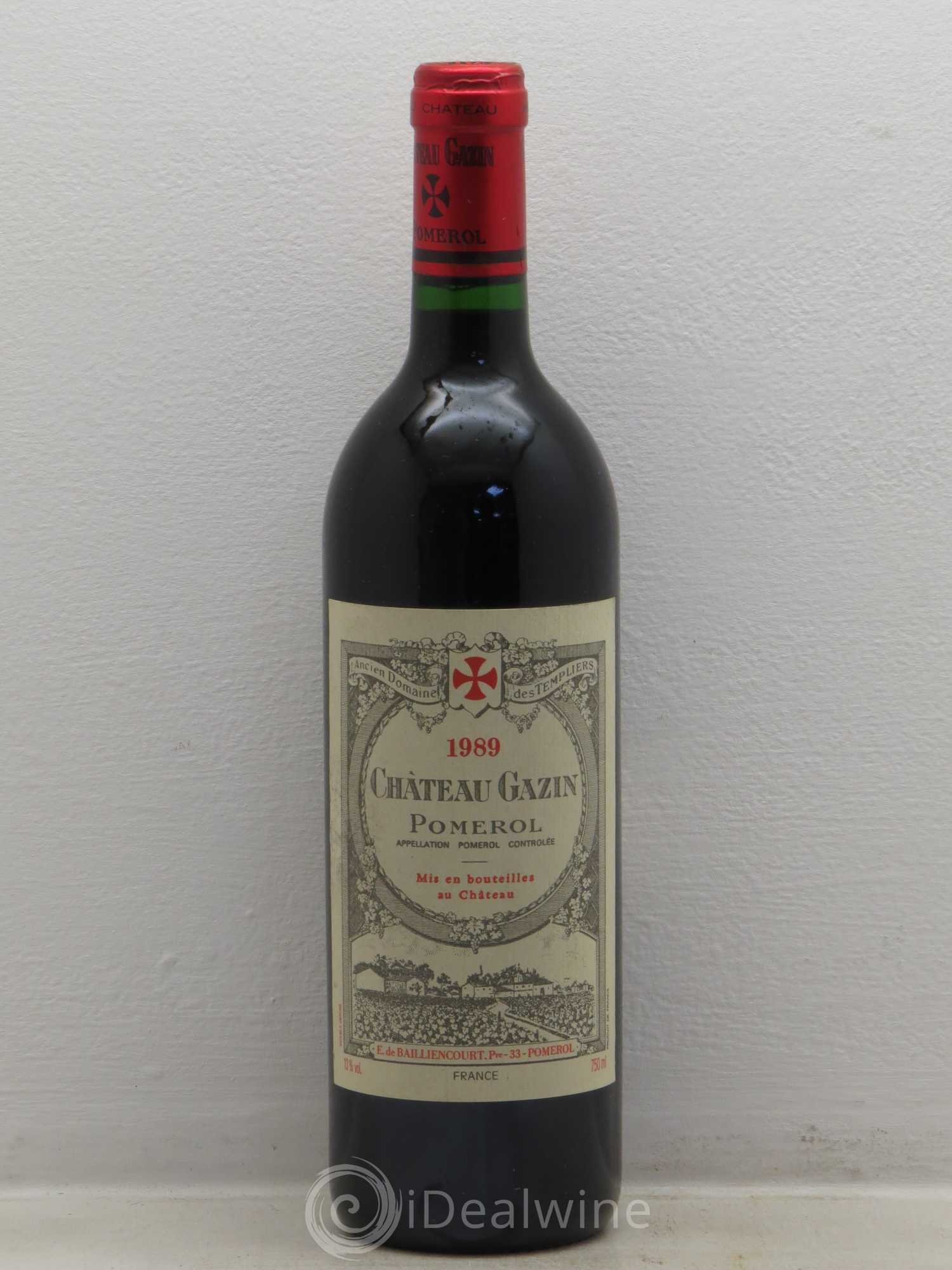 Château Gazin 1989 - Lot de 1 bouteille - 0