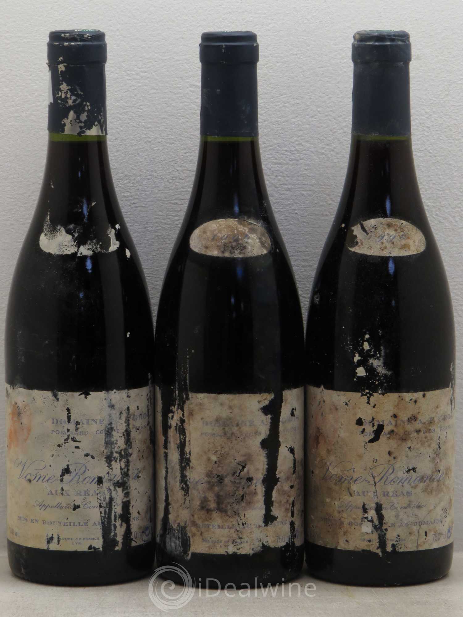 Vosne-Romanée Aux Reas A.-F. Gros 1996 - Lot de 3 bouteilles - 0