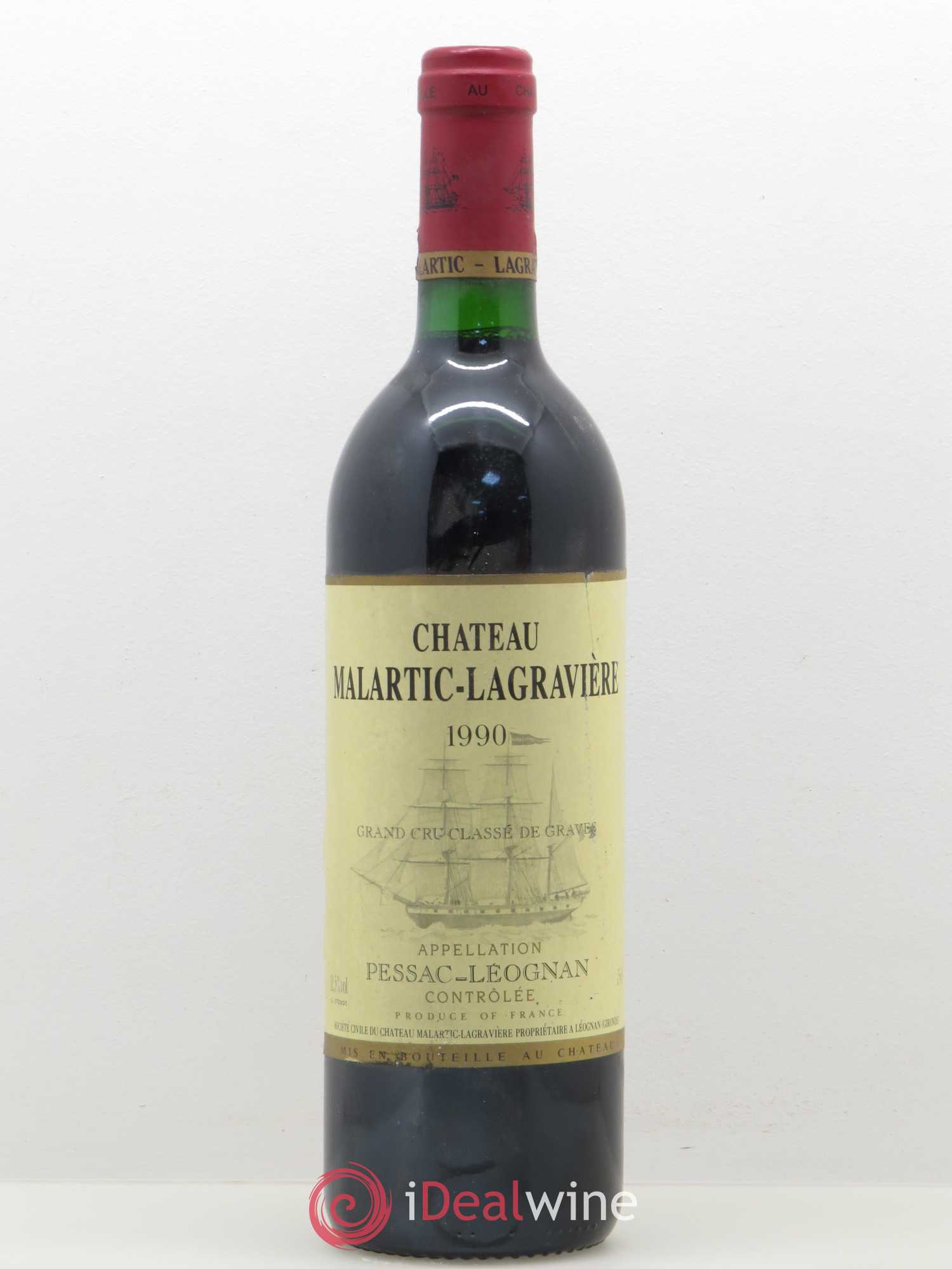 Château Malartic-Lagravière Cru Classé de Graves 1990 - Lot de 1 bouteille - 0