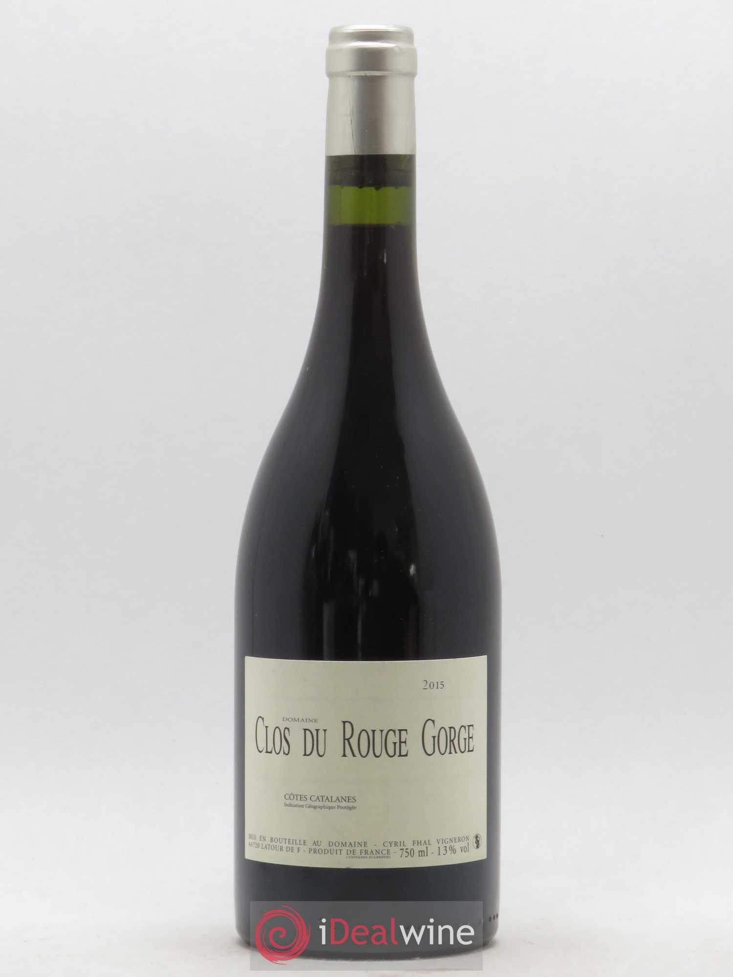 Côtes Catalanes Clos du Rouge Gorge Cyril Fhal 2015 - Lot de 1 bouteille - 0