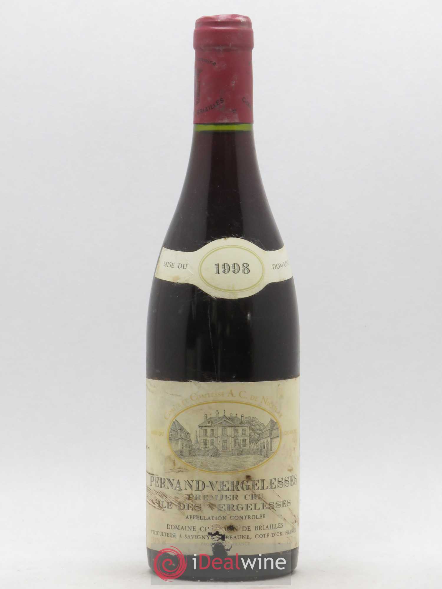 Pernand-Vergelesses 1er Cru Ile des Vergelesses Chandon de Briailles 1998 - Lot de 1 bouteille - 0
