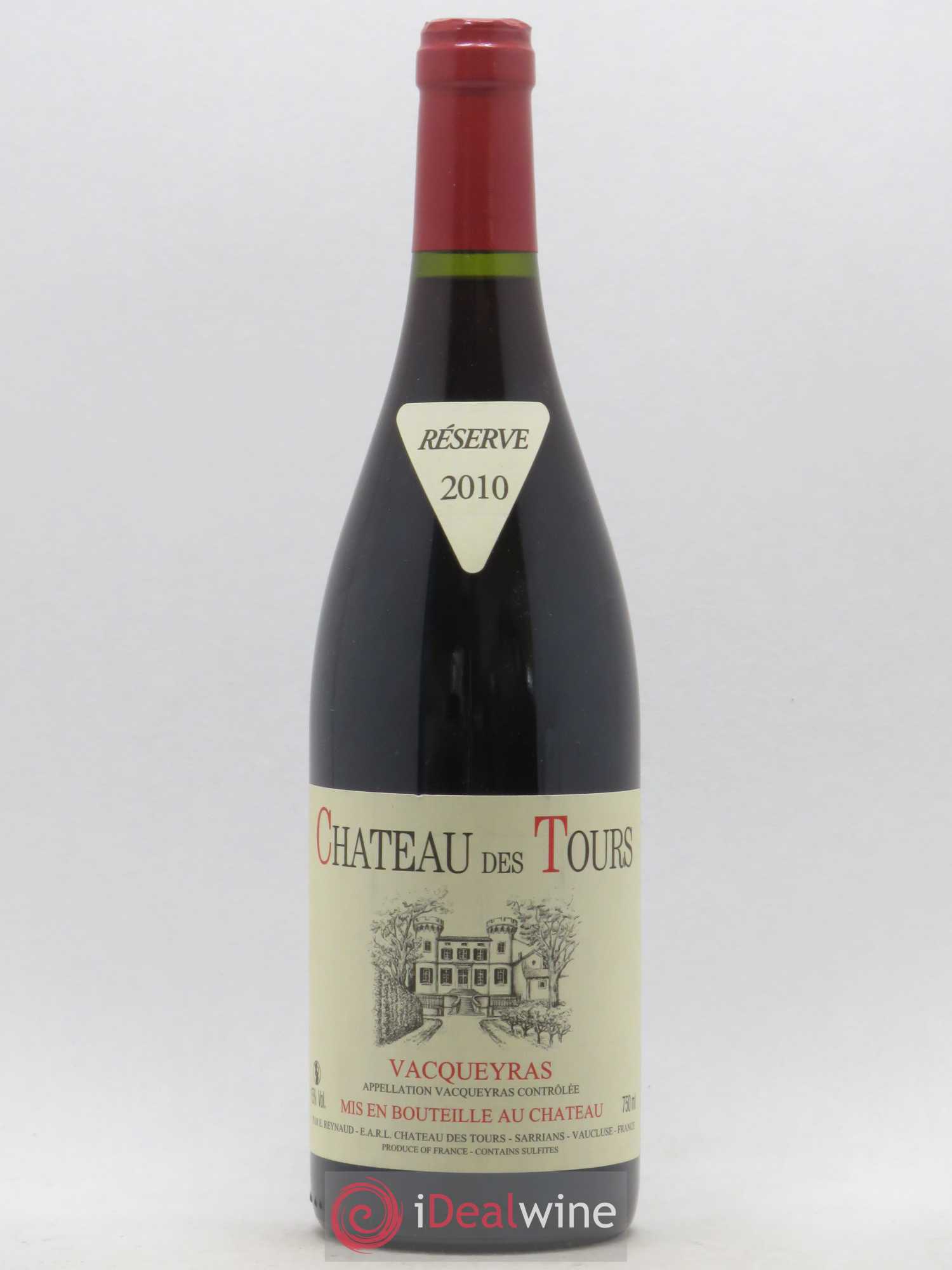 Vacqueyras Château des Tours Emmanuel Reynaud 2010 - Lot de 1 bouteille - 0